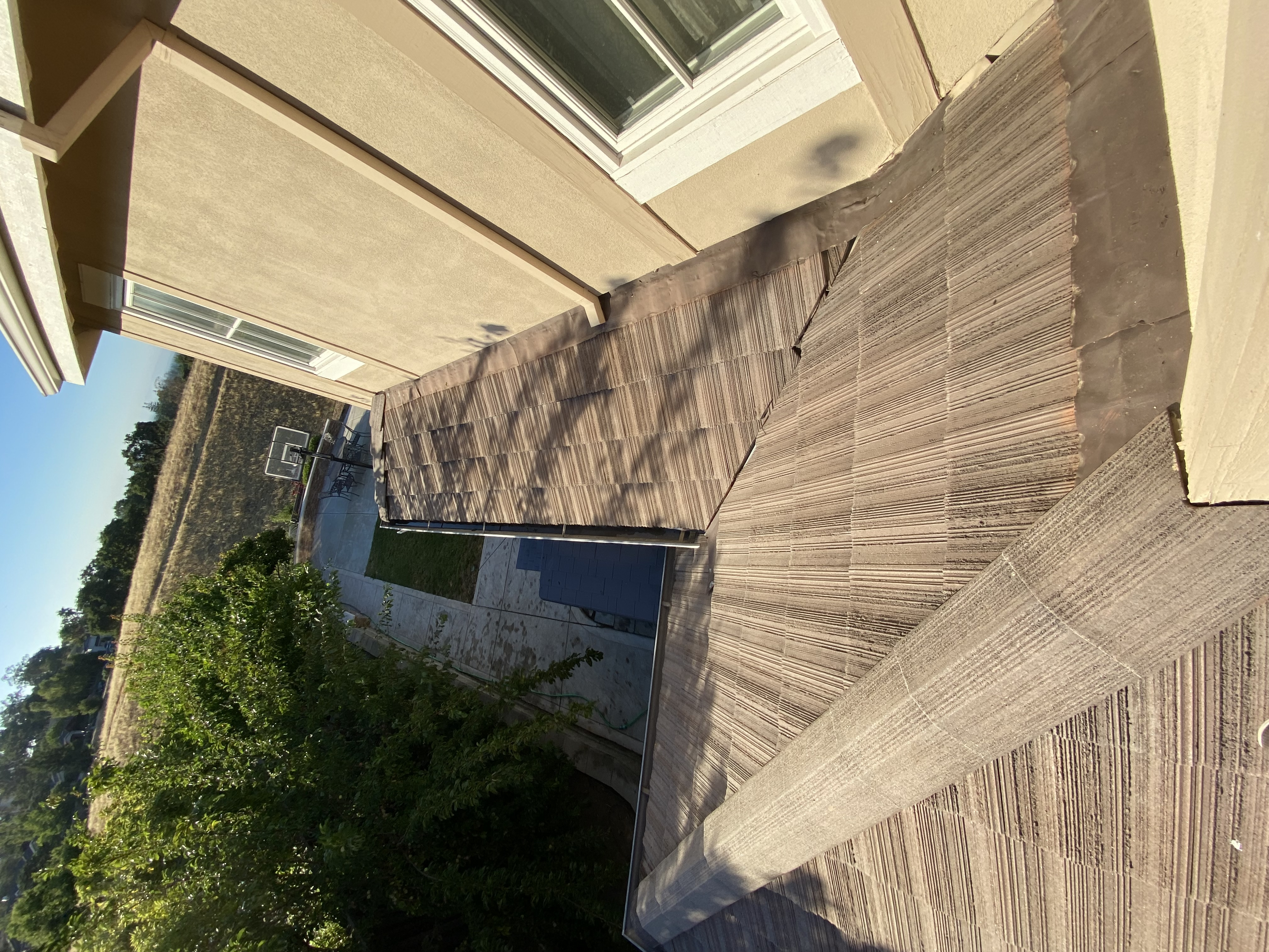After — Cupertino concrete tile roof clean and clear after soft wash