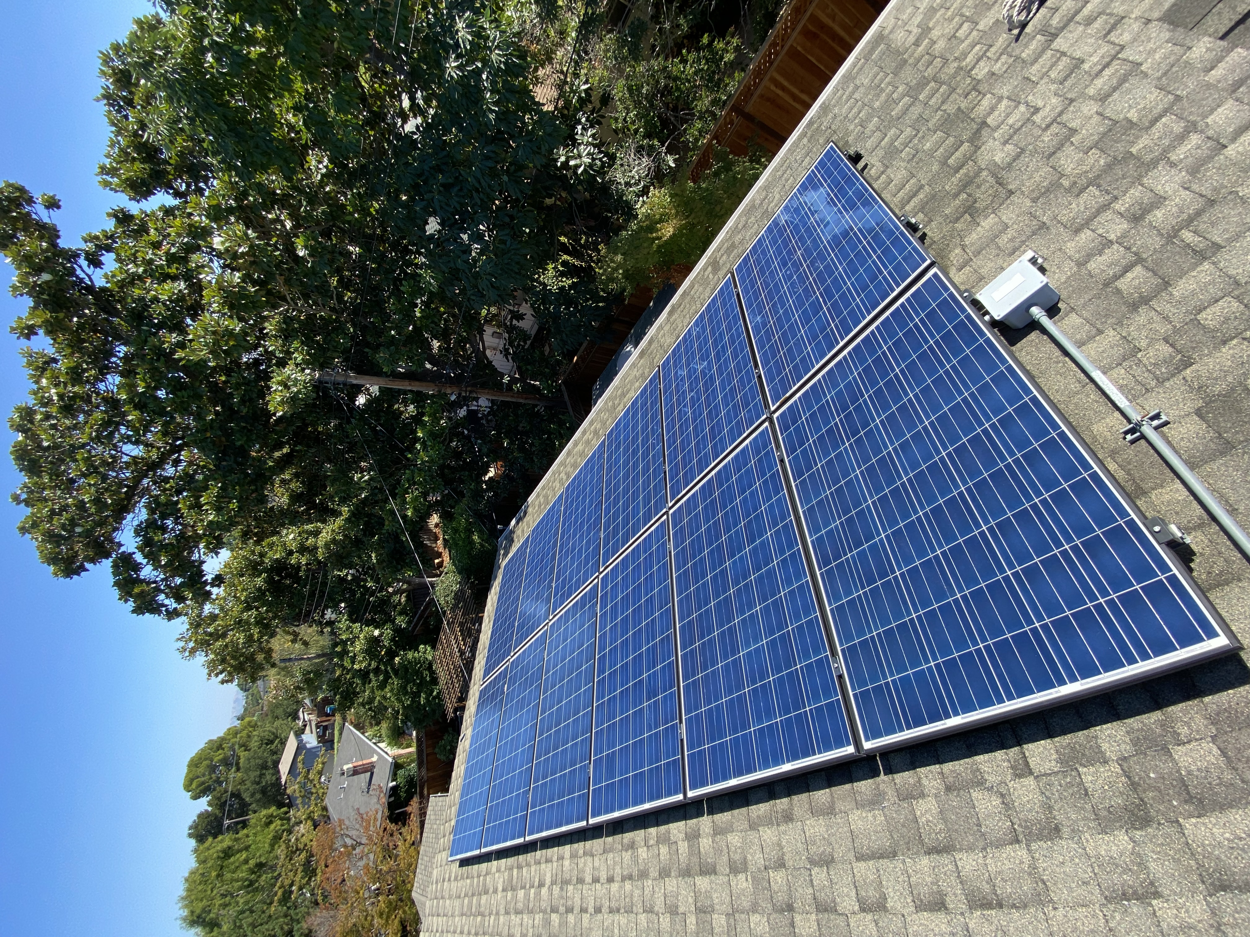 After — Cupertino solar panels clean, glass clear after deionized wash
