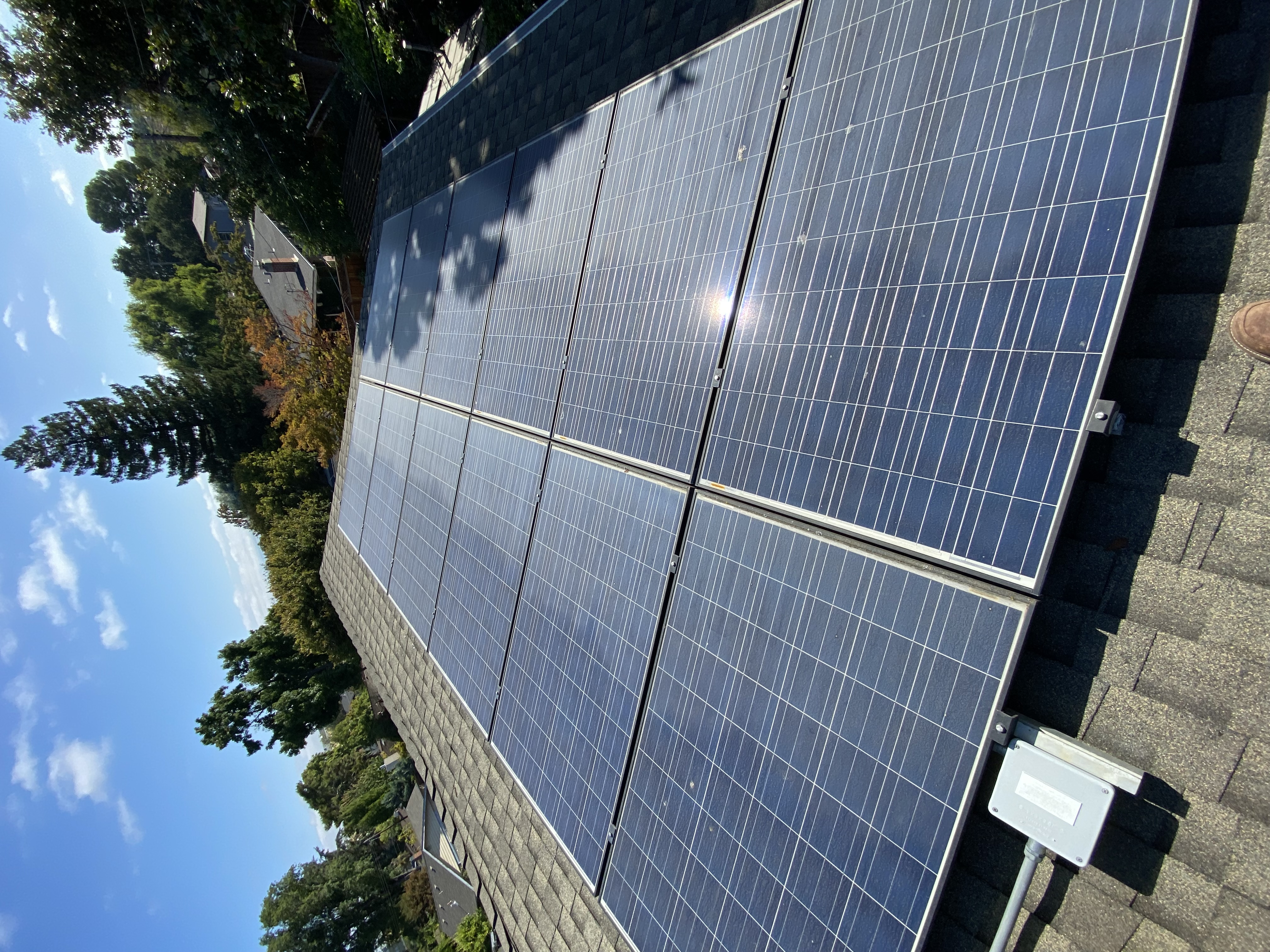 Before — Cupertino solar array with pollen and soiling before service