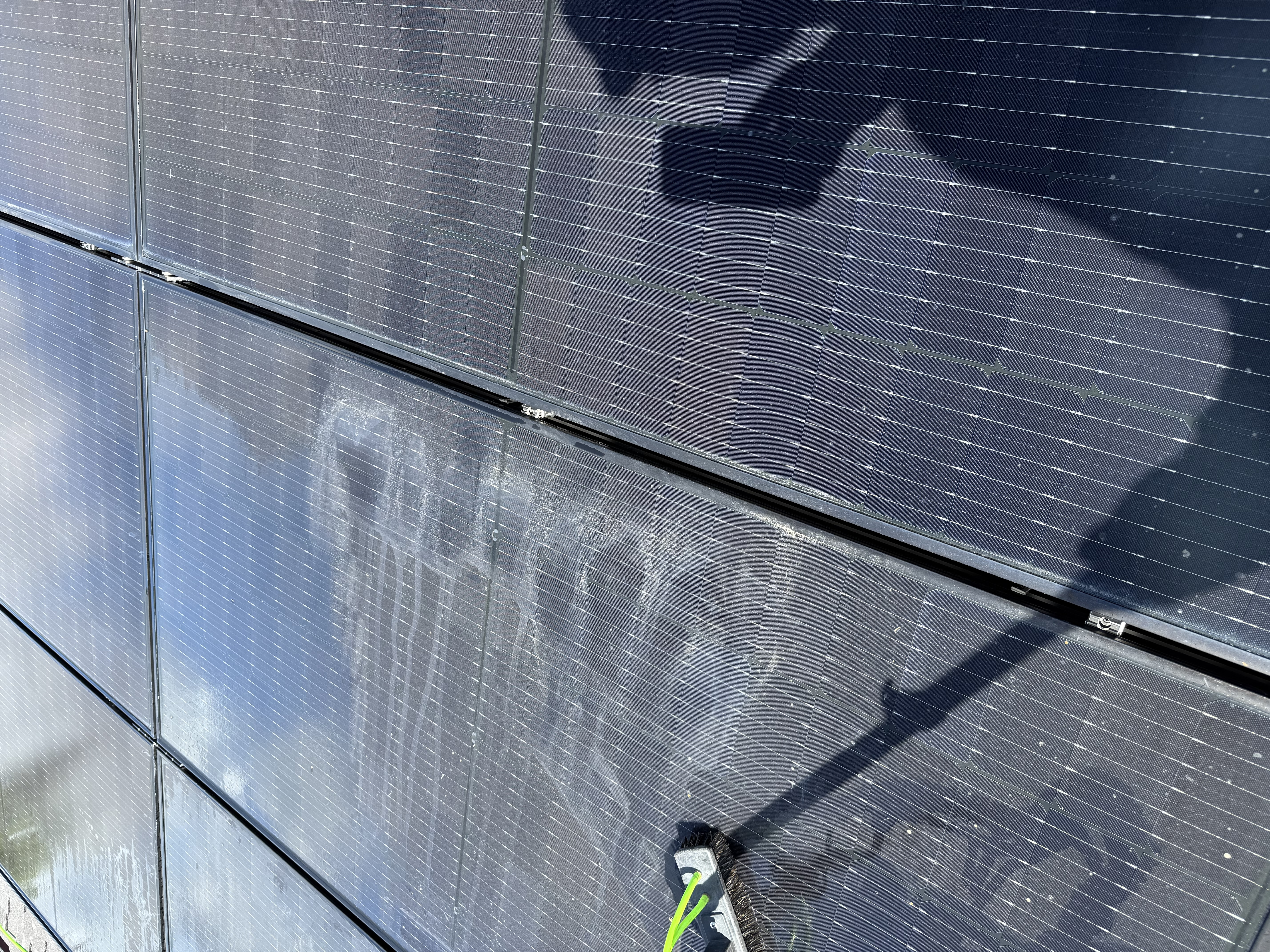 After — Cupertino solar panels cleaned, glass clear and spot-free