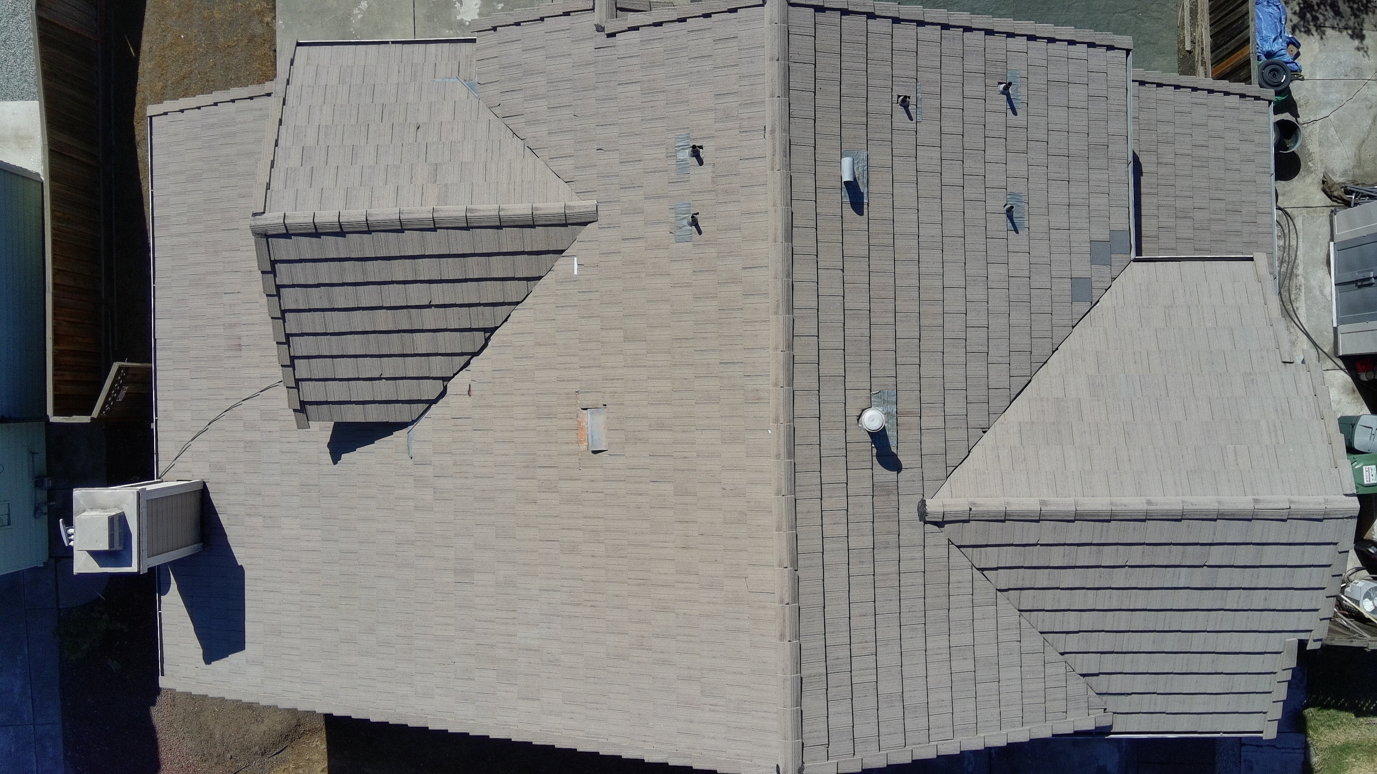 After — Fremont flat tile roof clean, algae and moss removed