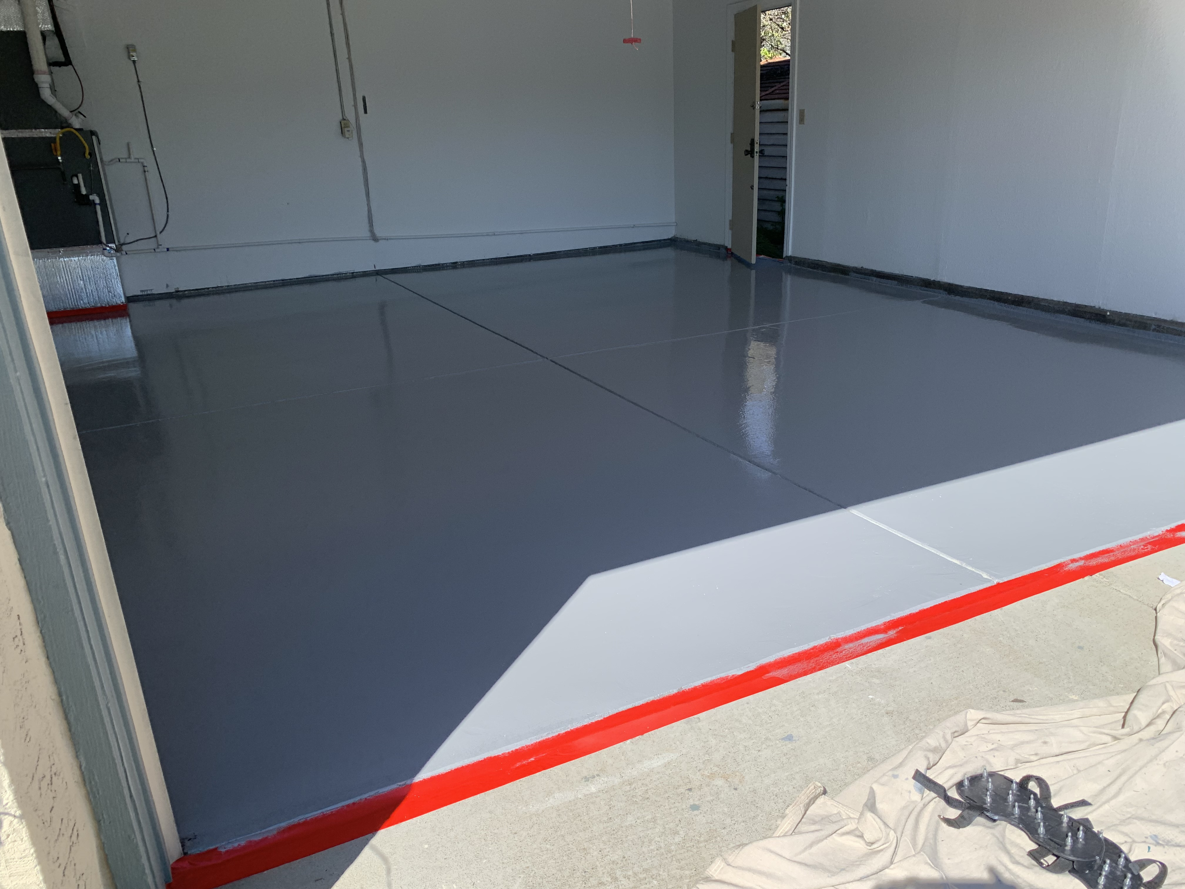 After — Fremont solid color epoxy garage floor complete
