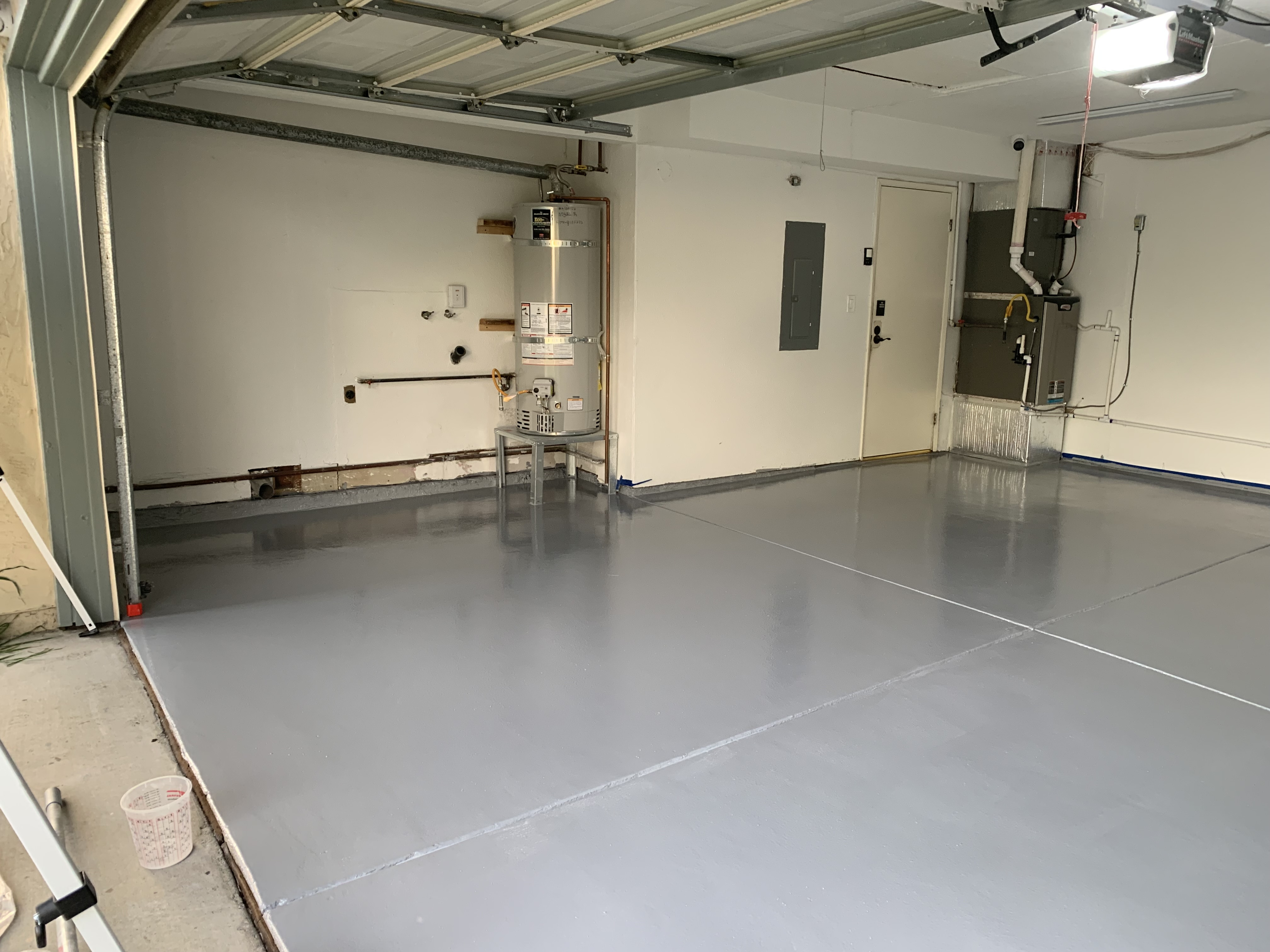 After — Fremont garage floor epoxy project, final result