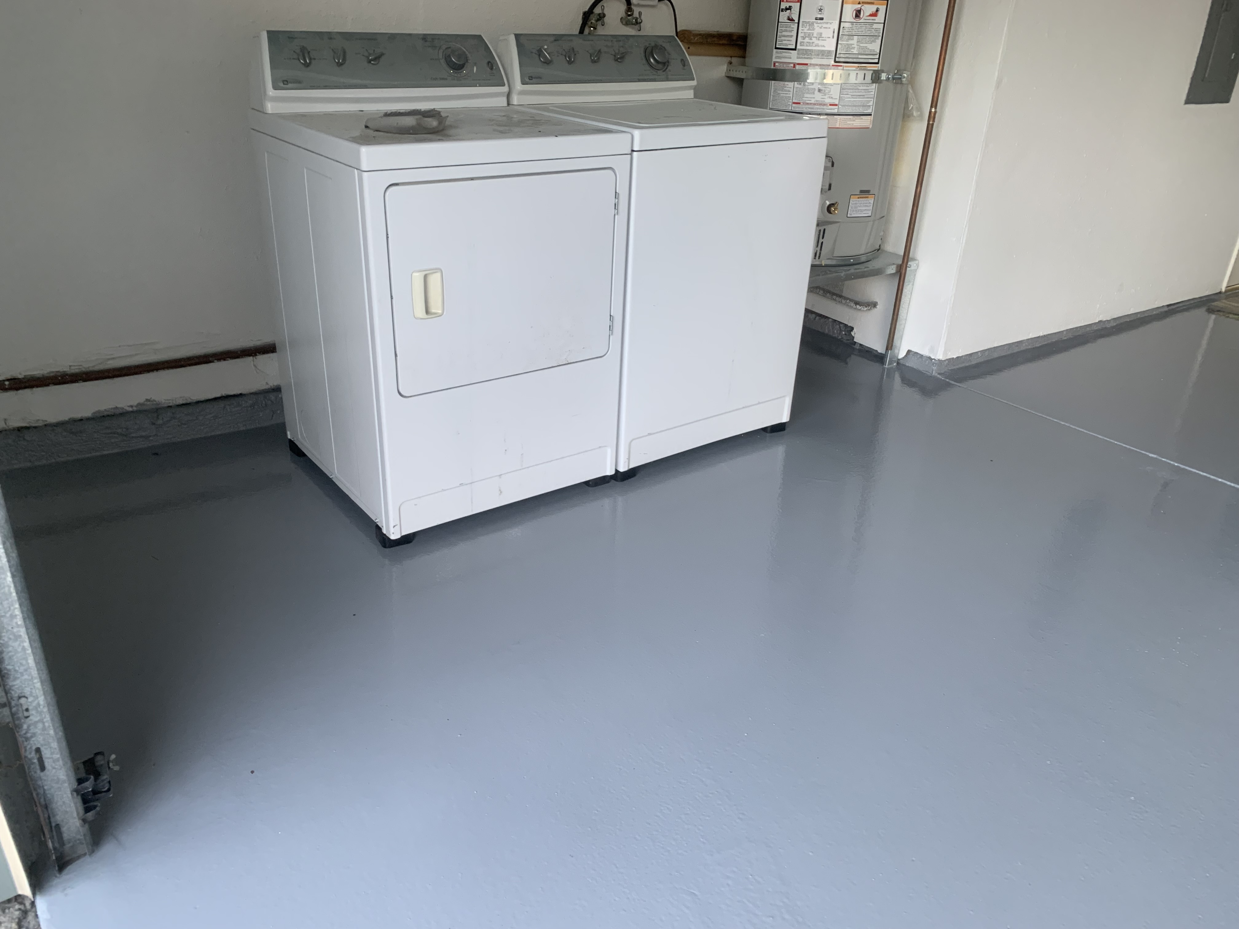 After — Fremont solid color epoxy floor, sealed and durable