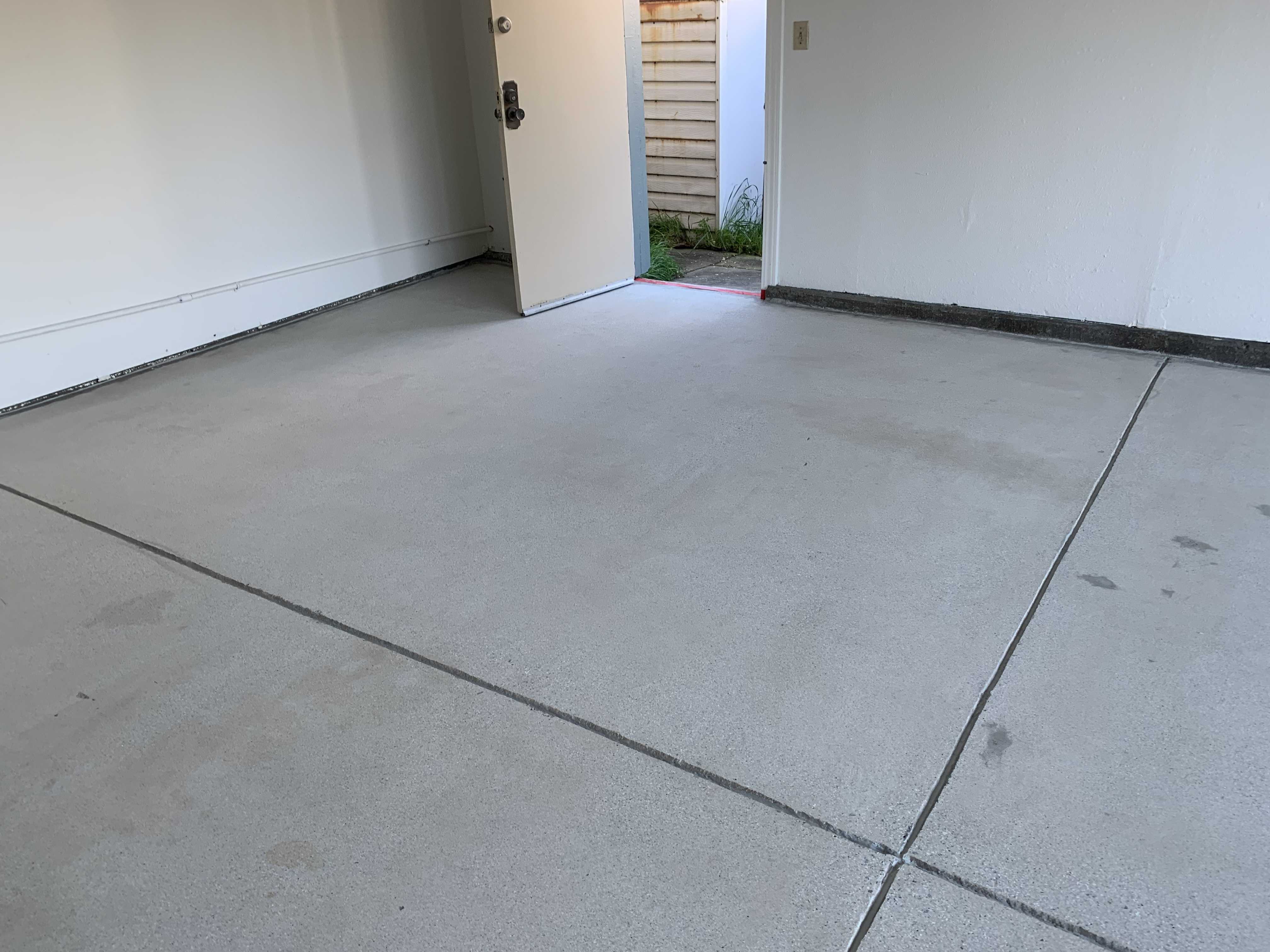 Before — Fremont garage floor before primer and color coat