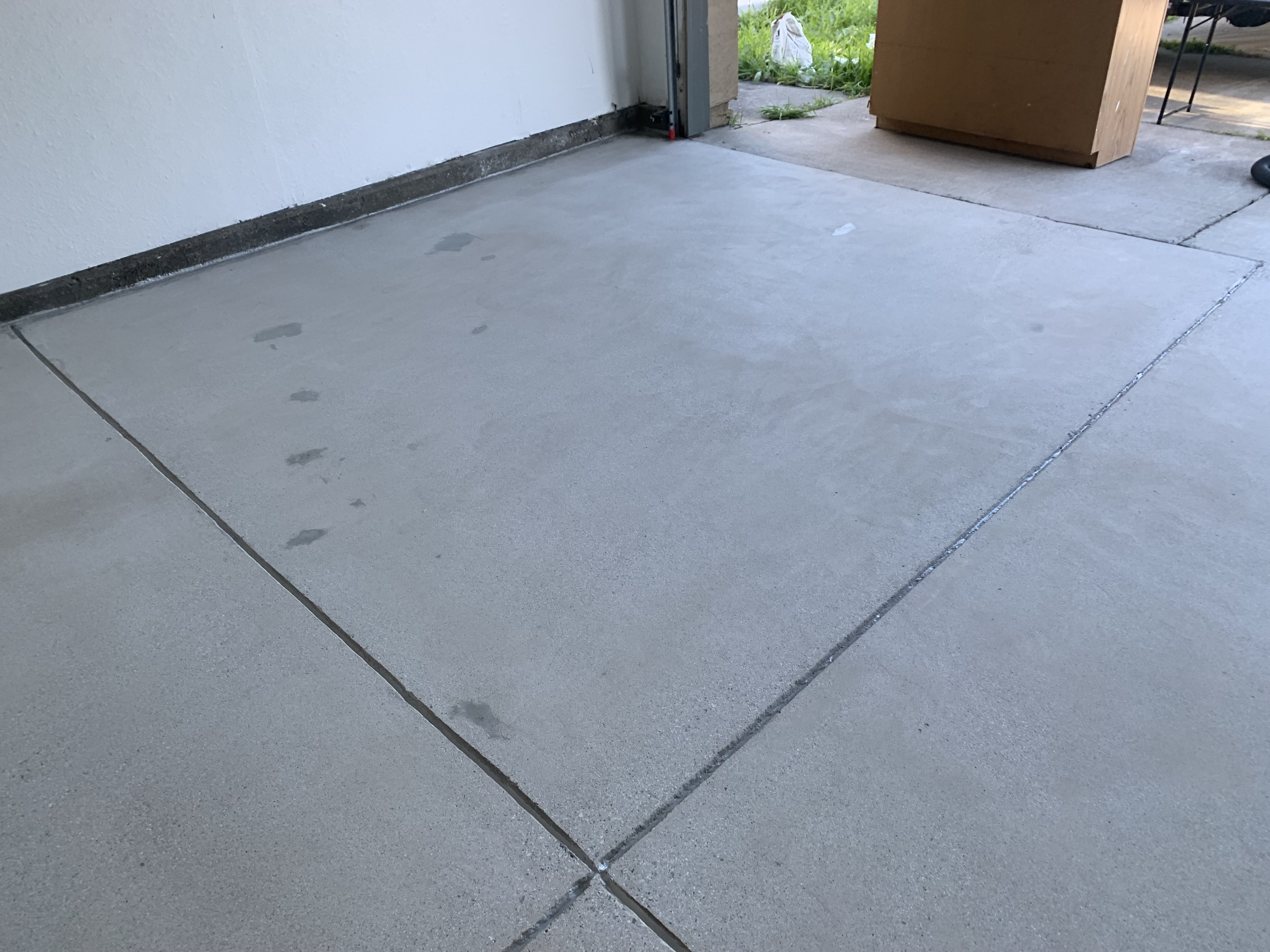 Before — Fremont concrete surface before epoxy flooring project