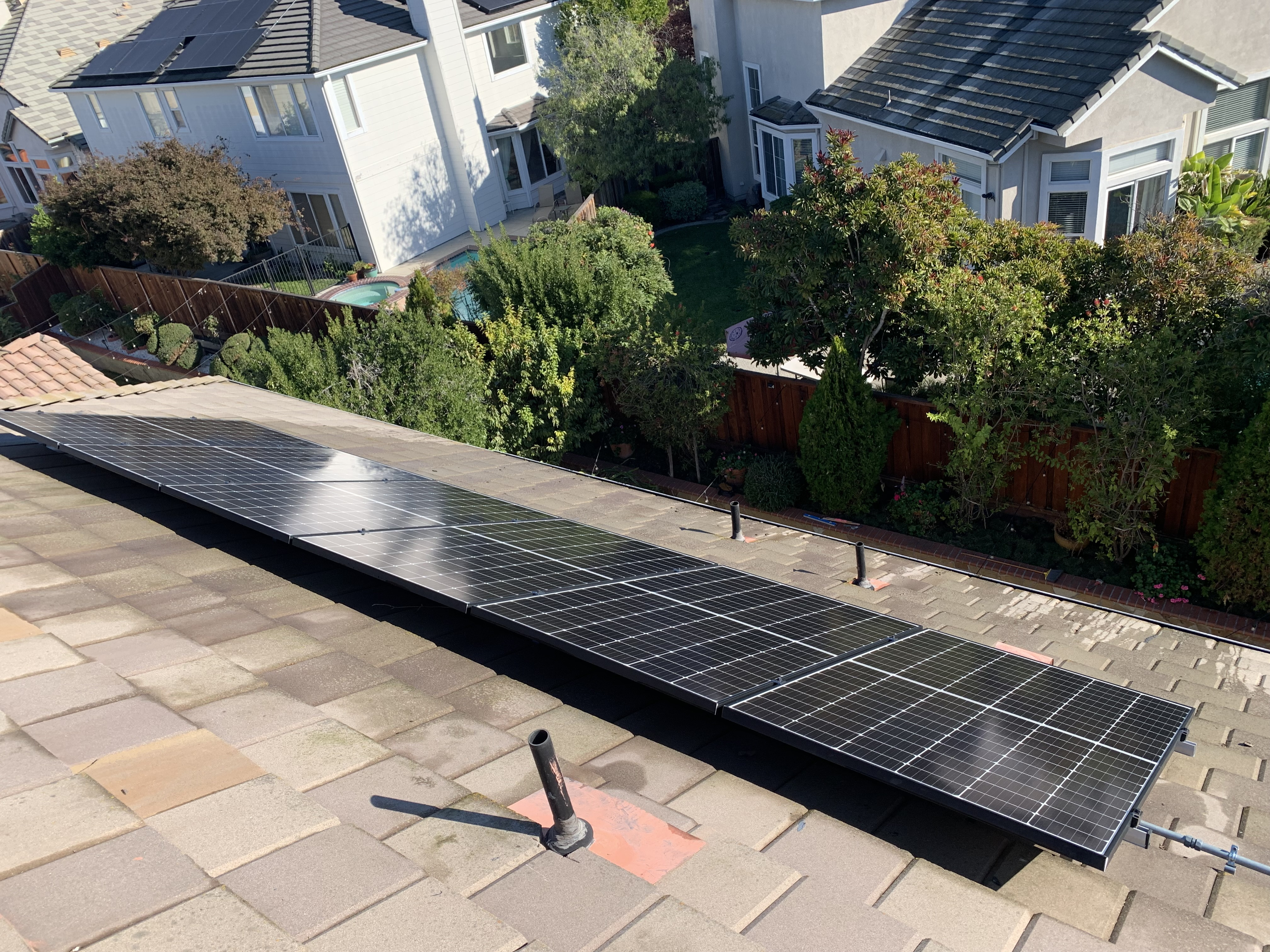 After — Livermore solar panels clean, bird droppings fully removed