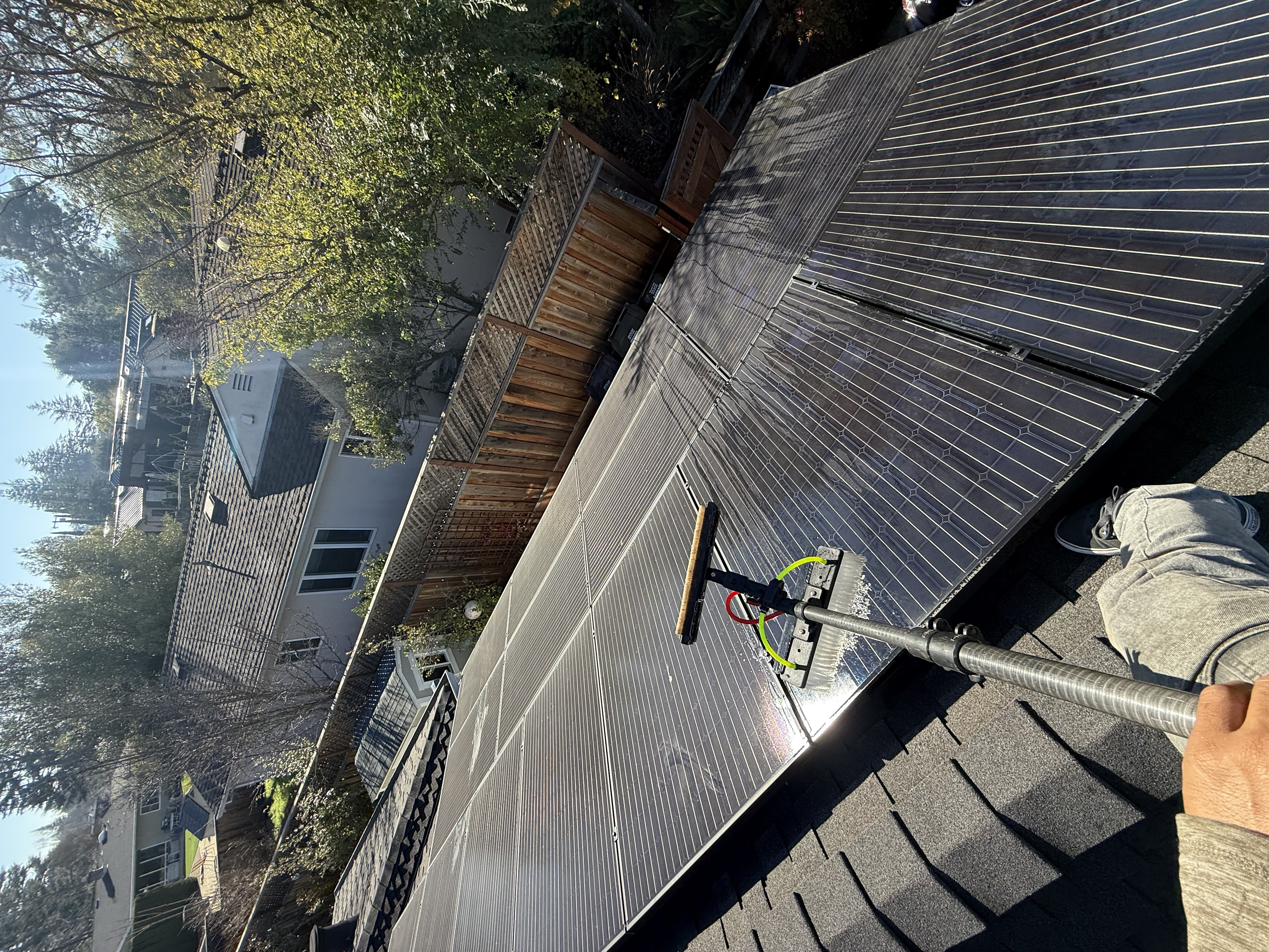 Before — Los Altos solar panels with accumulated dust and bird dropping stains