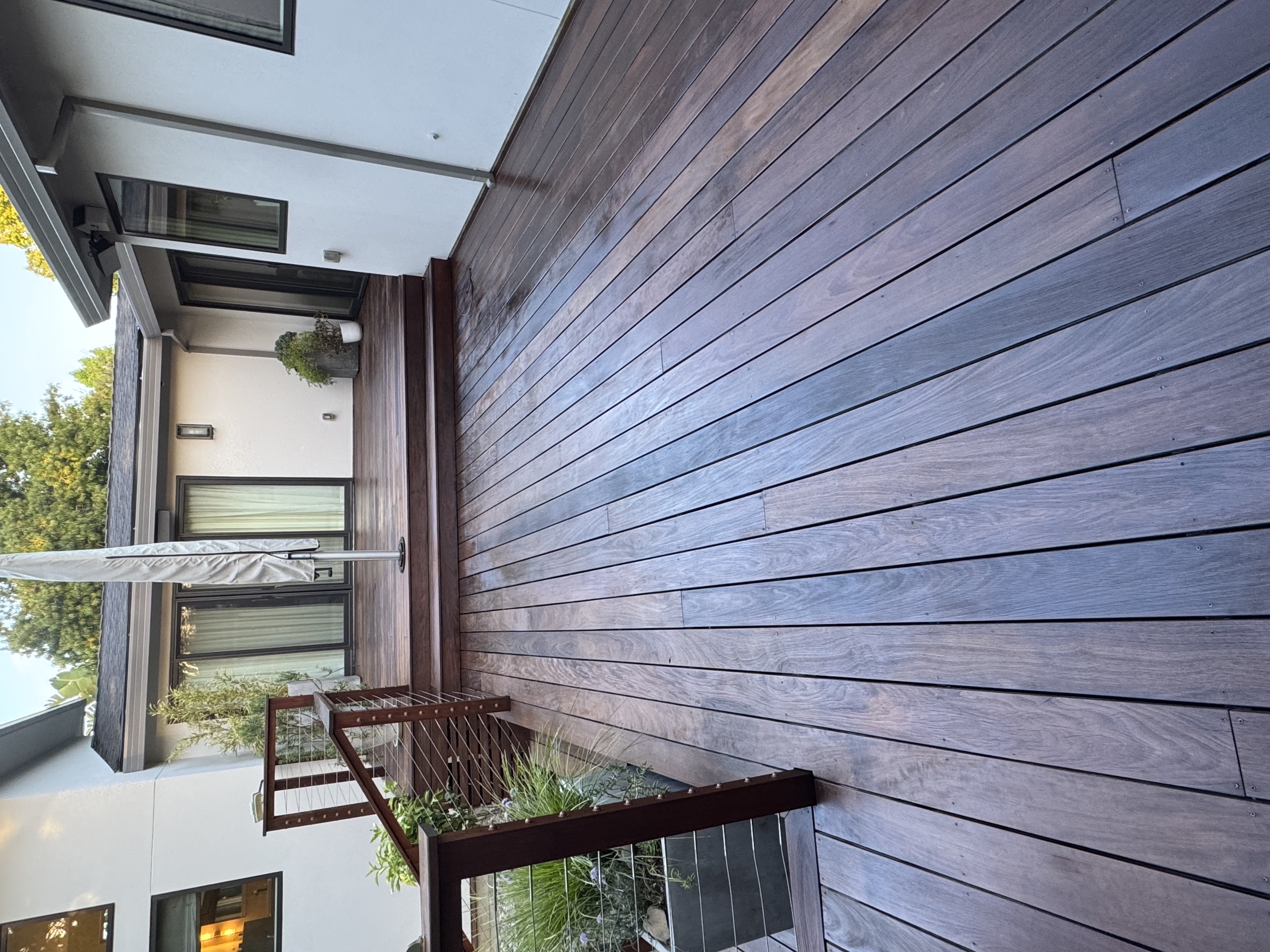 Final — Los Gatos ipe deck stained with penetrating oil, rich warm tone restored