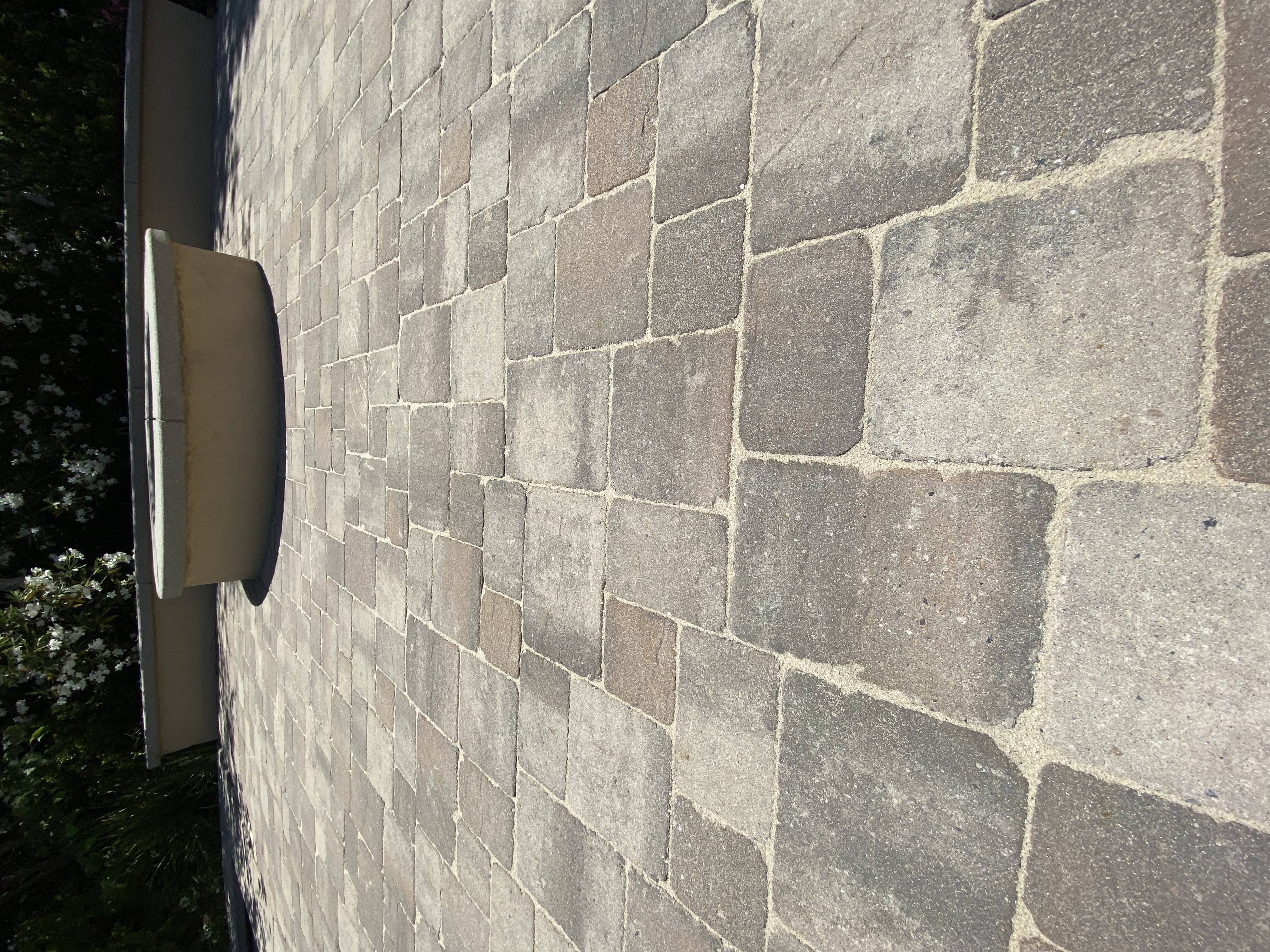 After — Los Gatos driveway pavers washed clean and resanded