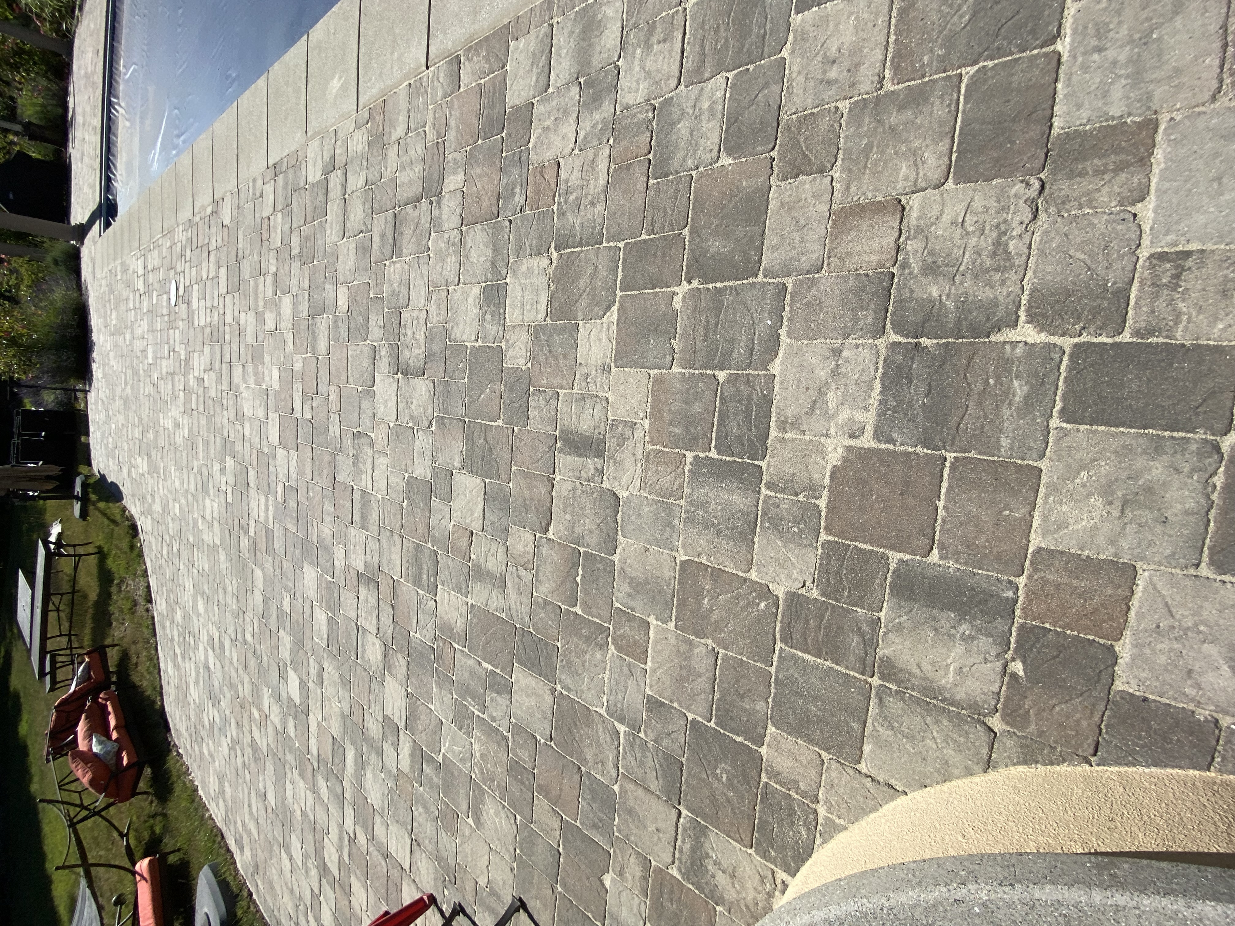 After — Los Gatos paver cleaning and resanding project complete