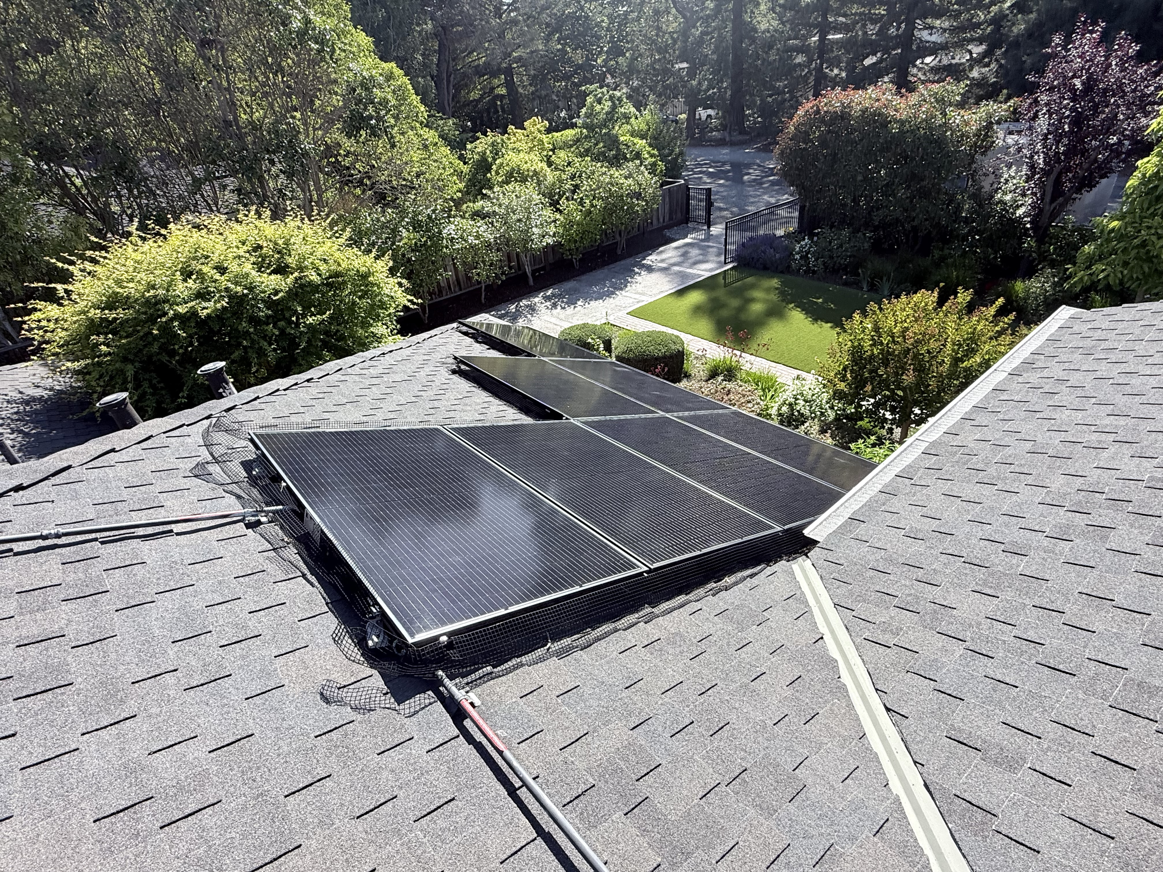 After — Menlo Park solar array after deionized water cleaning, no mineral spots