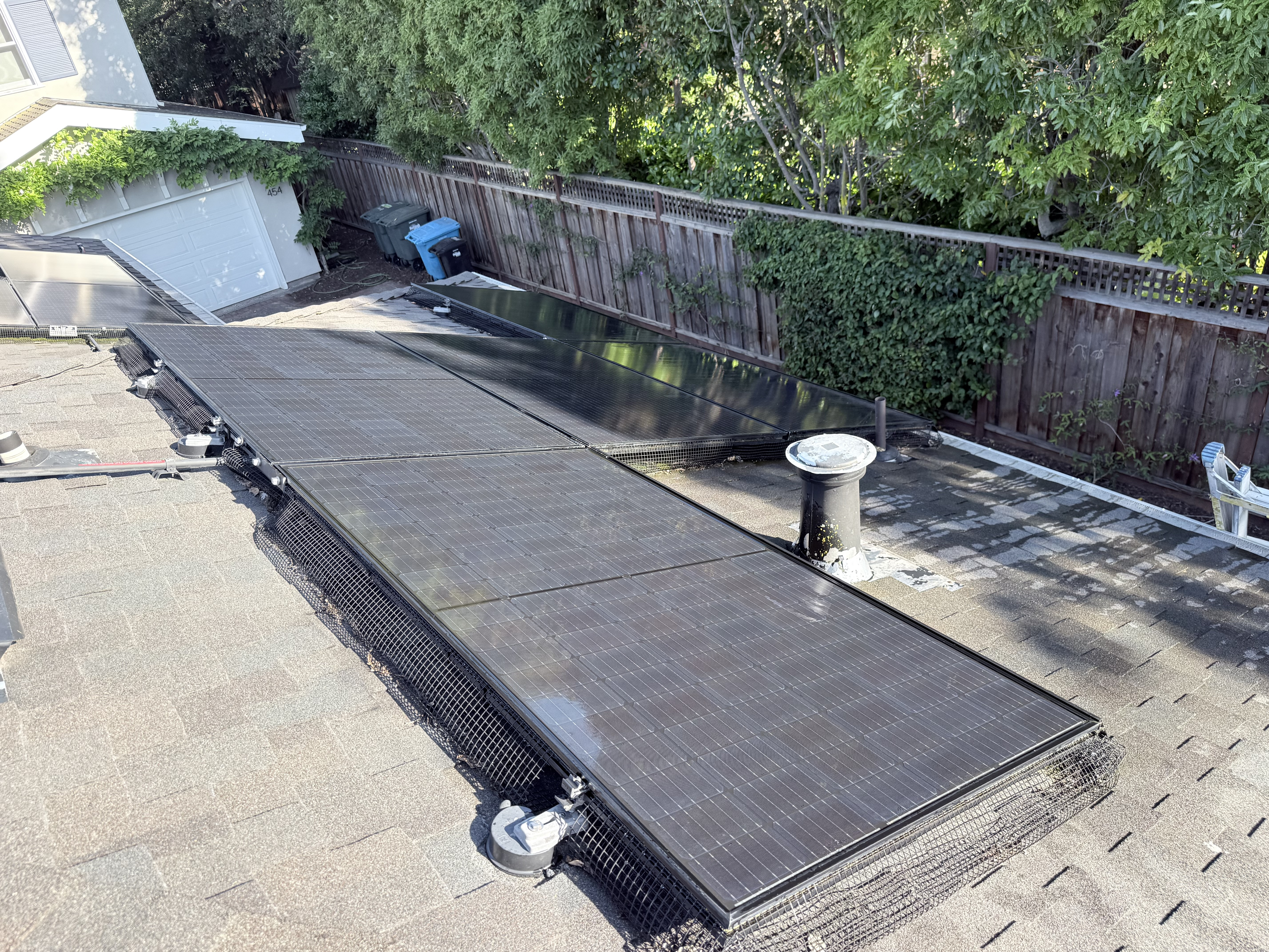 After — Menlo Park solar panel row clean, output recovered