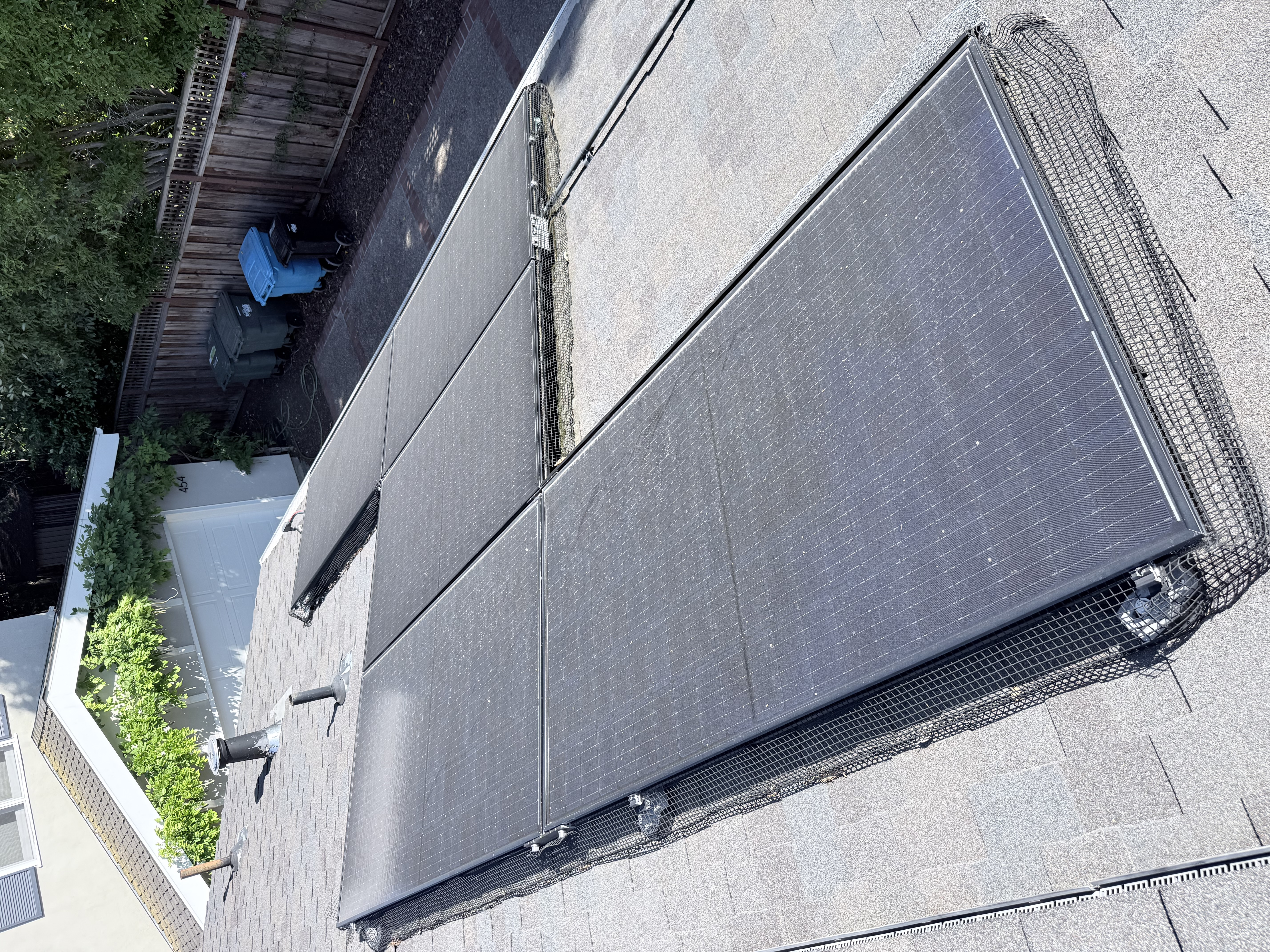 Before — Menlo Park solar panels with accumulated soiling before service