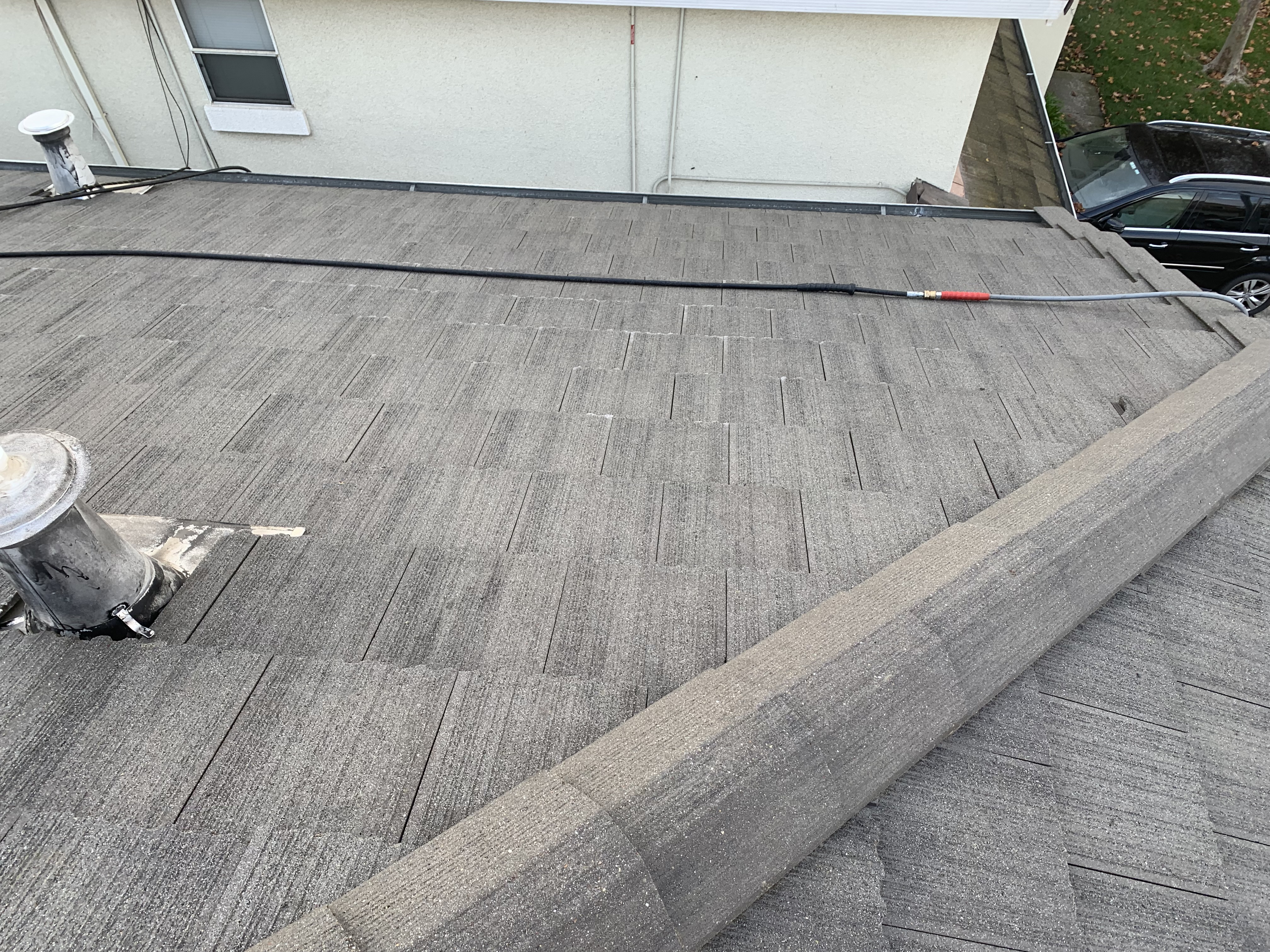 After — Milpitas roof after soft wash, moss cleared