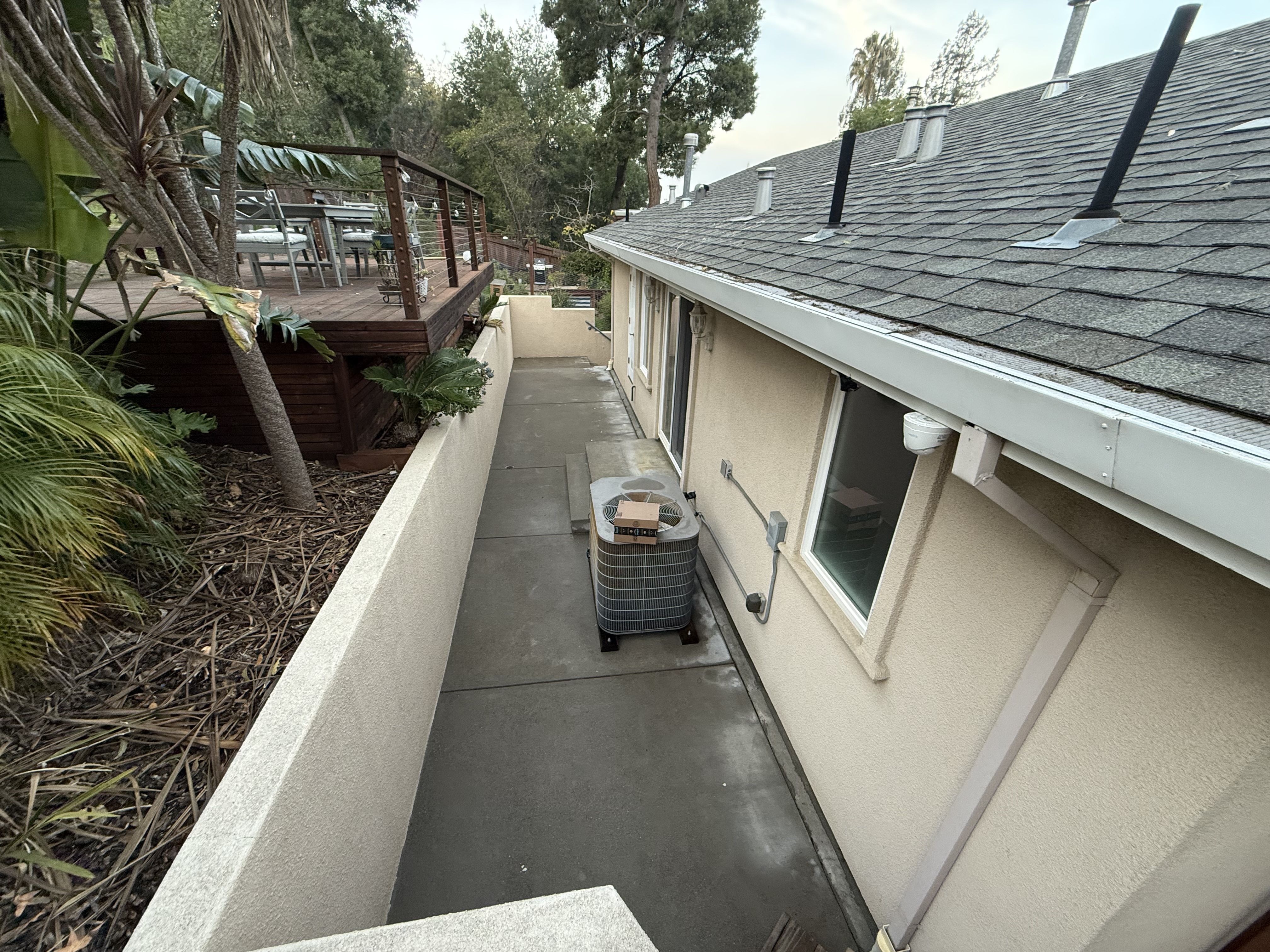 After — Oakland Hills home exterior clean, no biological growth remaining