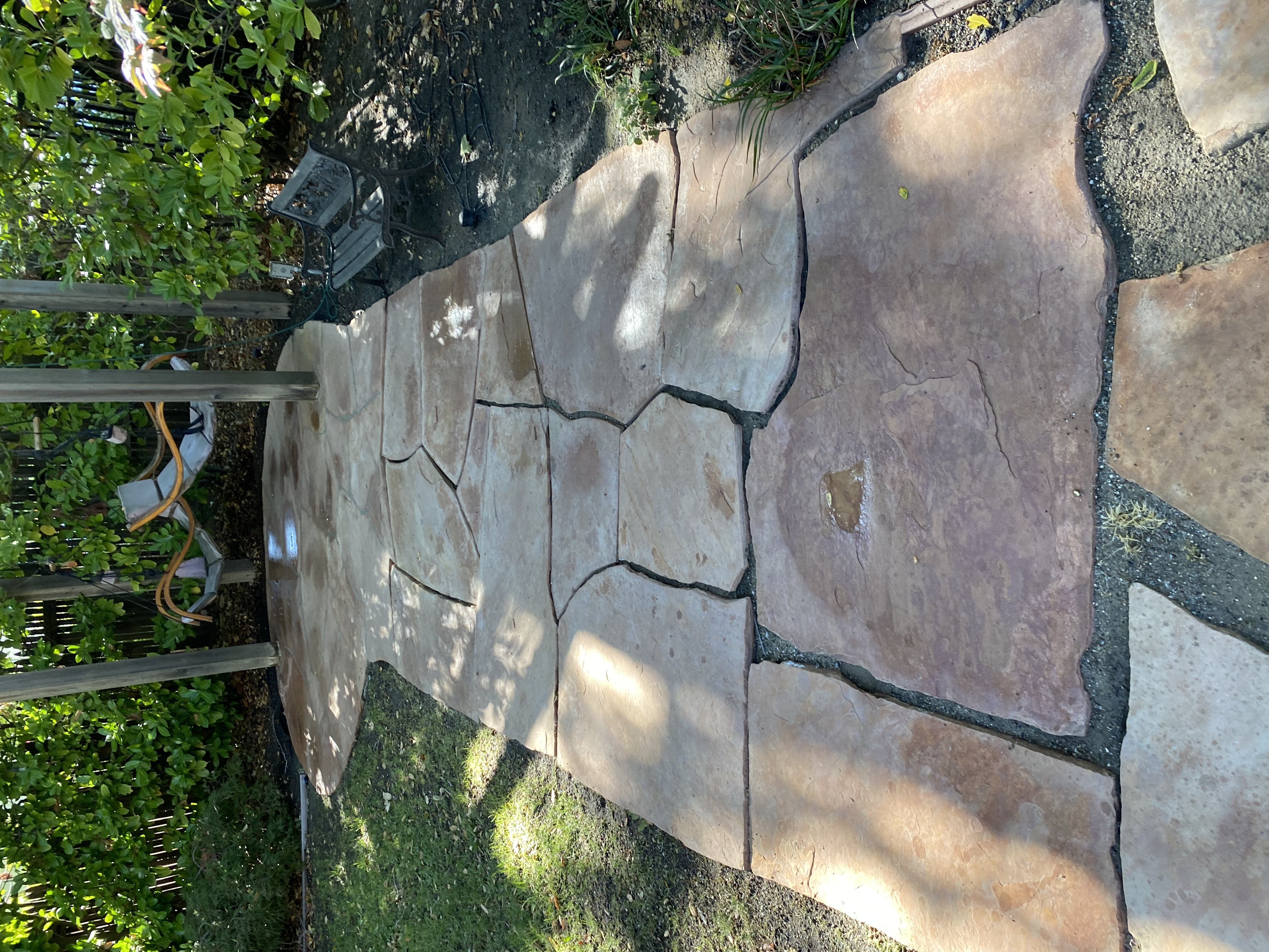 After — Palo Alto patio cleaned, organic staining removed