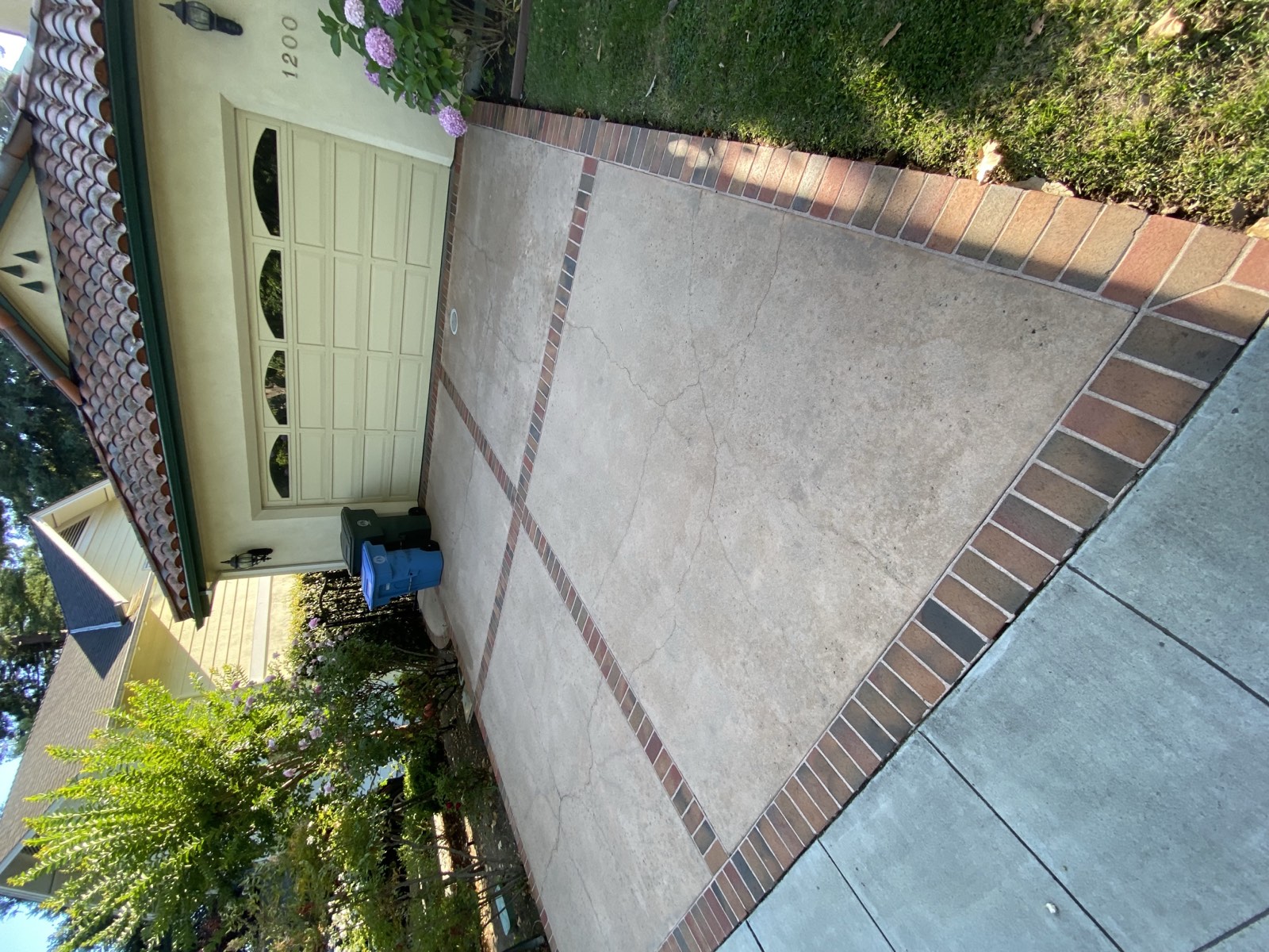 After — finished backyard concrete cleaning in Palo Alto with uniform result