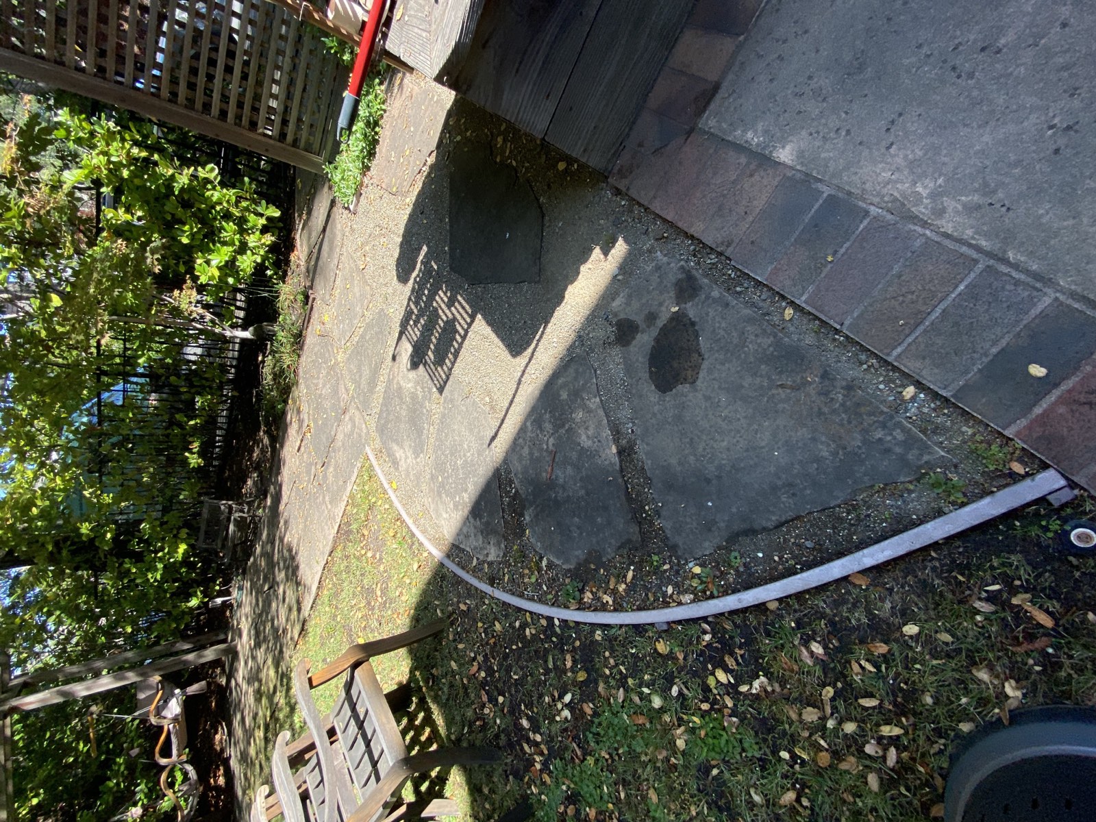 Before — stained concrete flatwork in Palo Alto, same treatment process we use in Fremont
