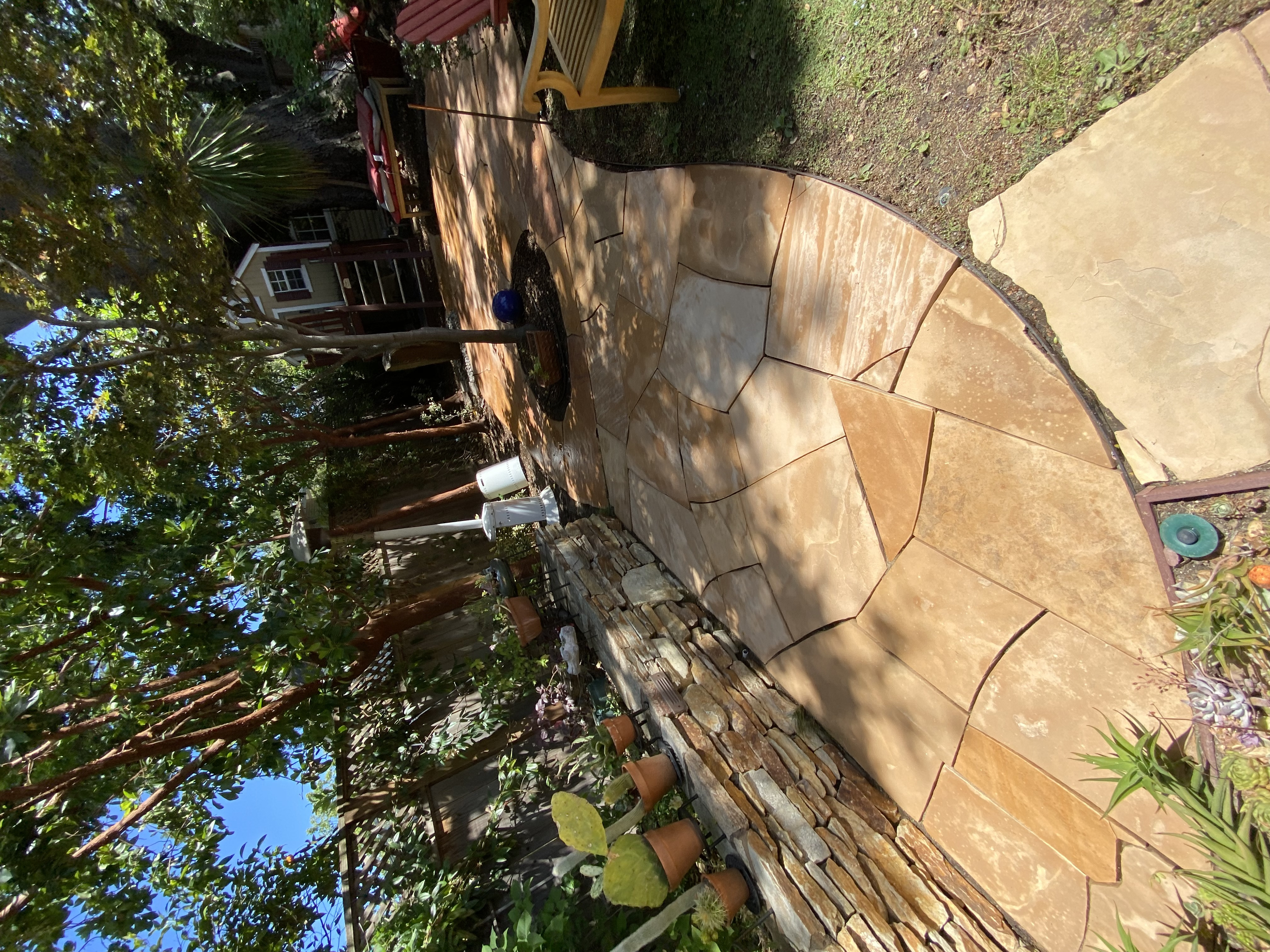 After — Palo Alto flagstone patio restored, biological growth removed