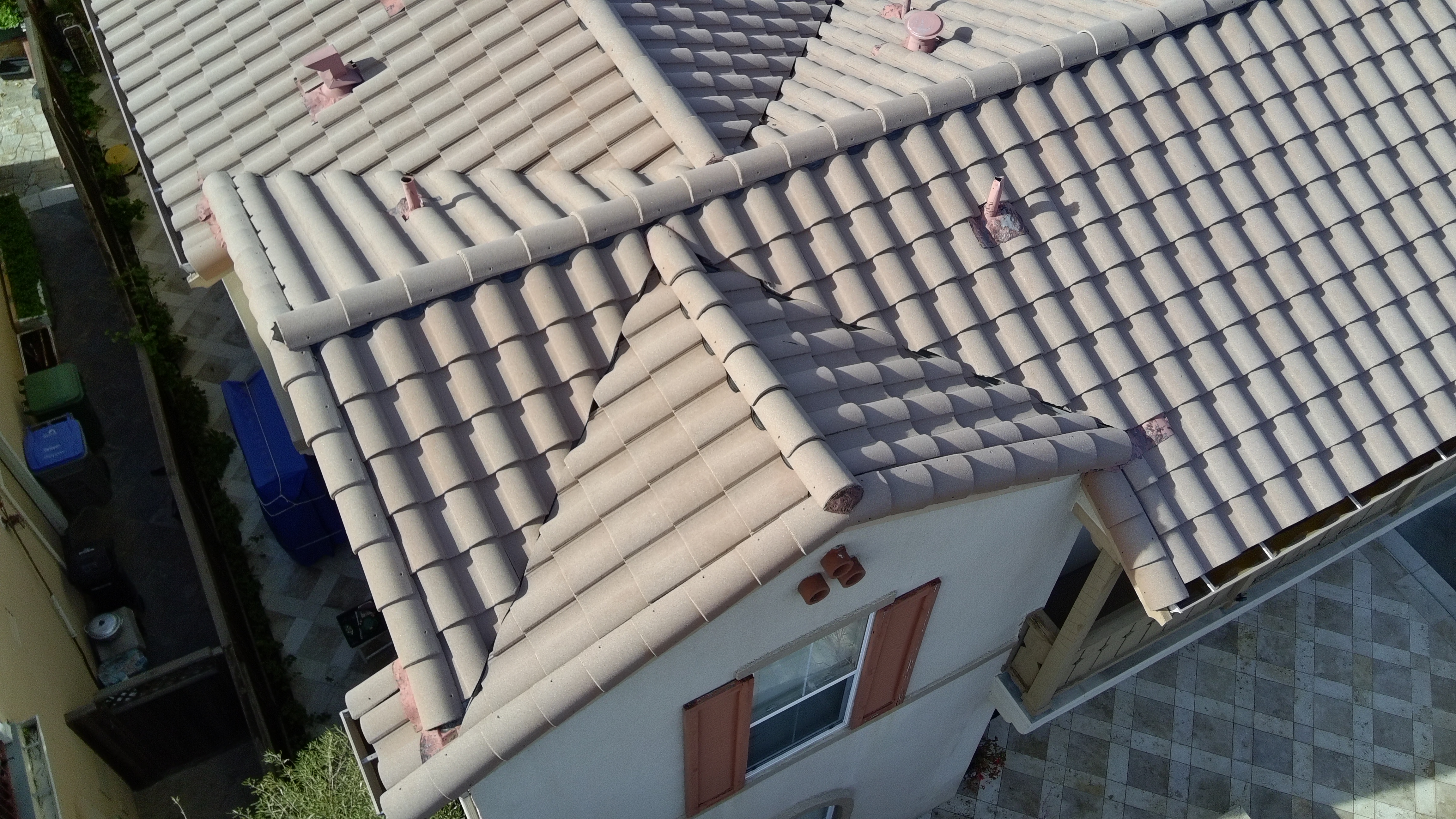 After — San Jose S-tile roof clean, natural tile color restored