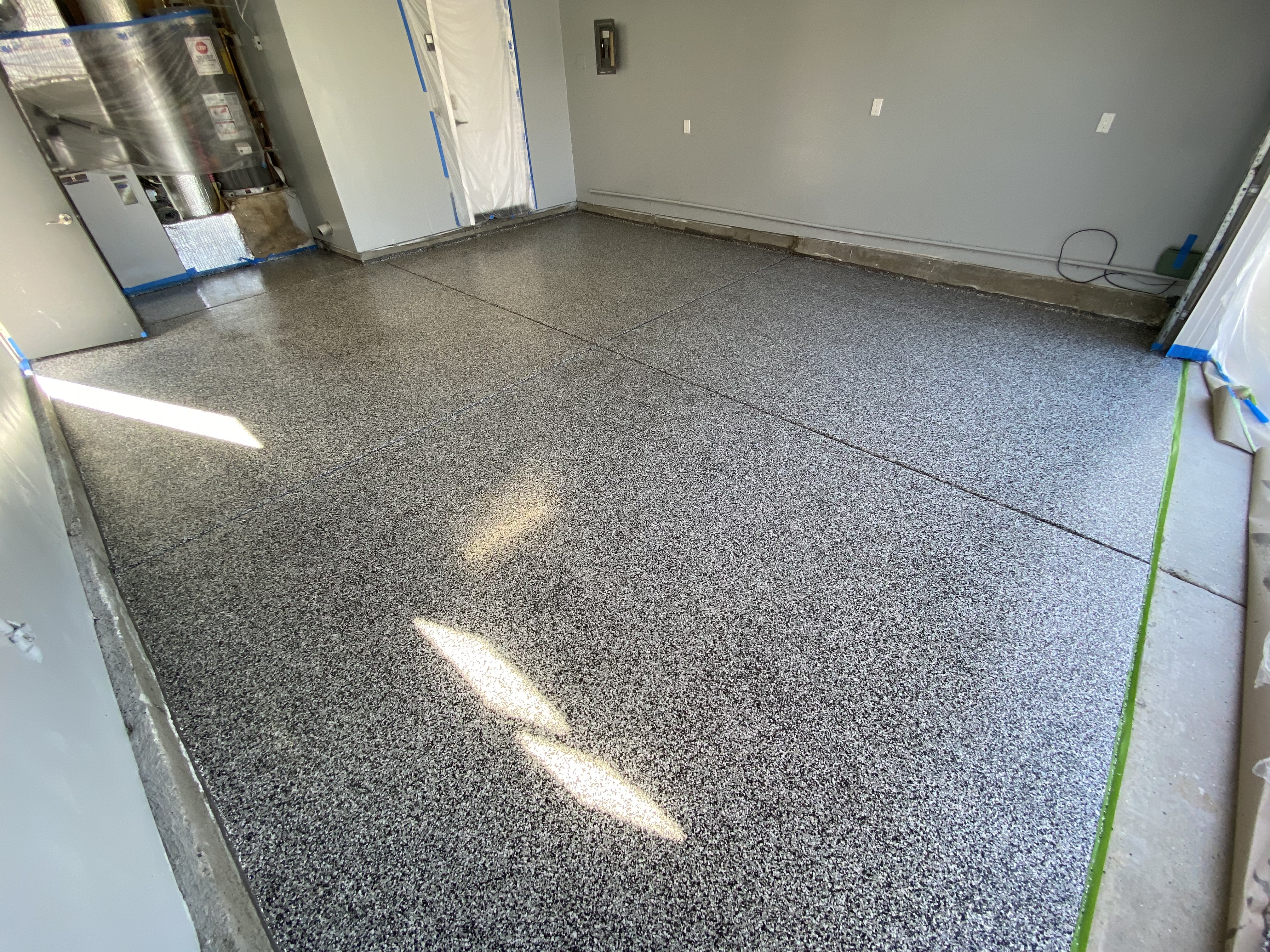 San Jose garage floor epoxy coating — full garage view