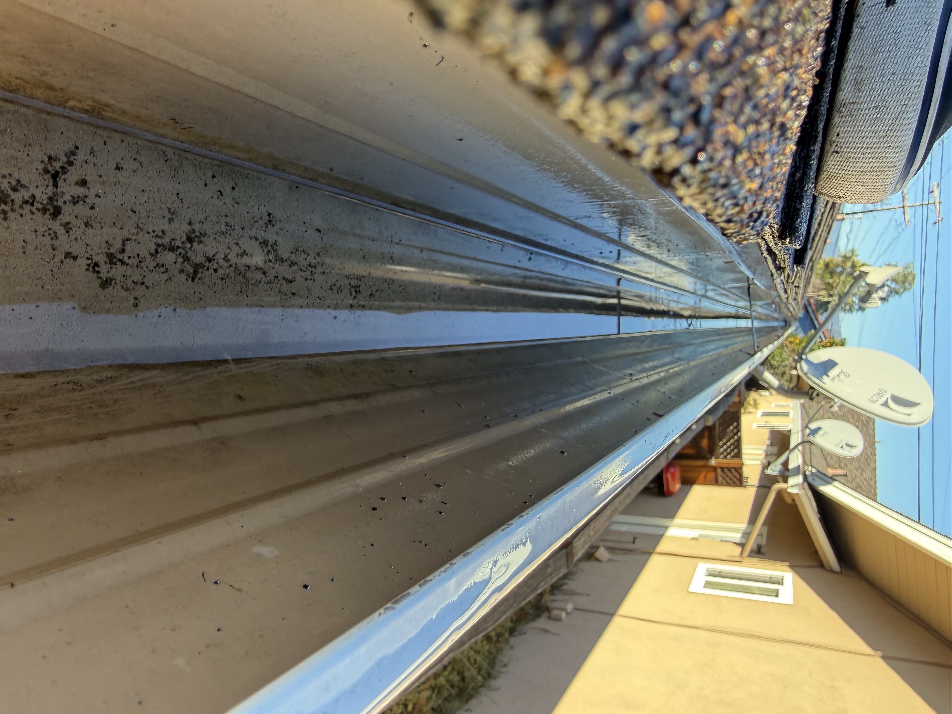 After — San Jose downspout flushed, drainage clear at ground level
