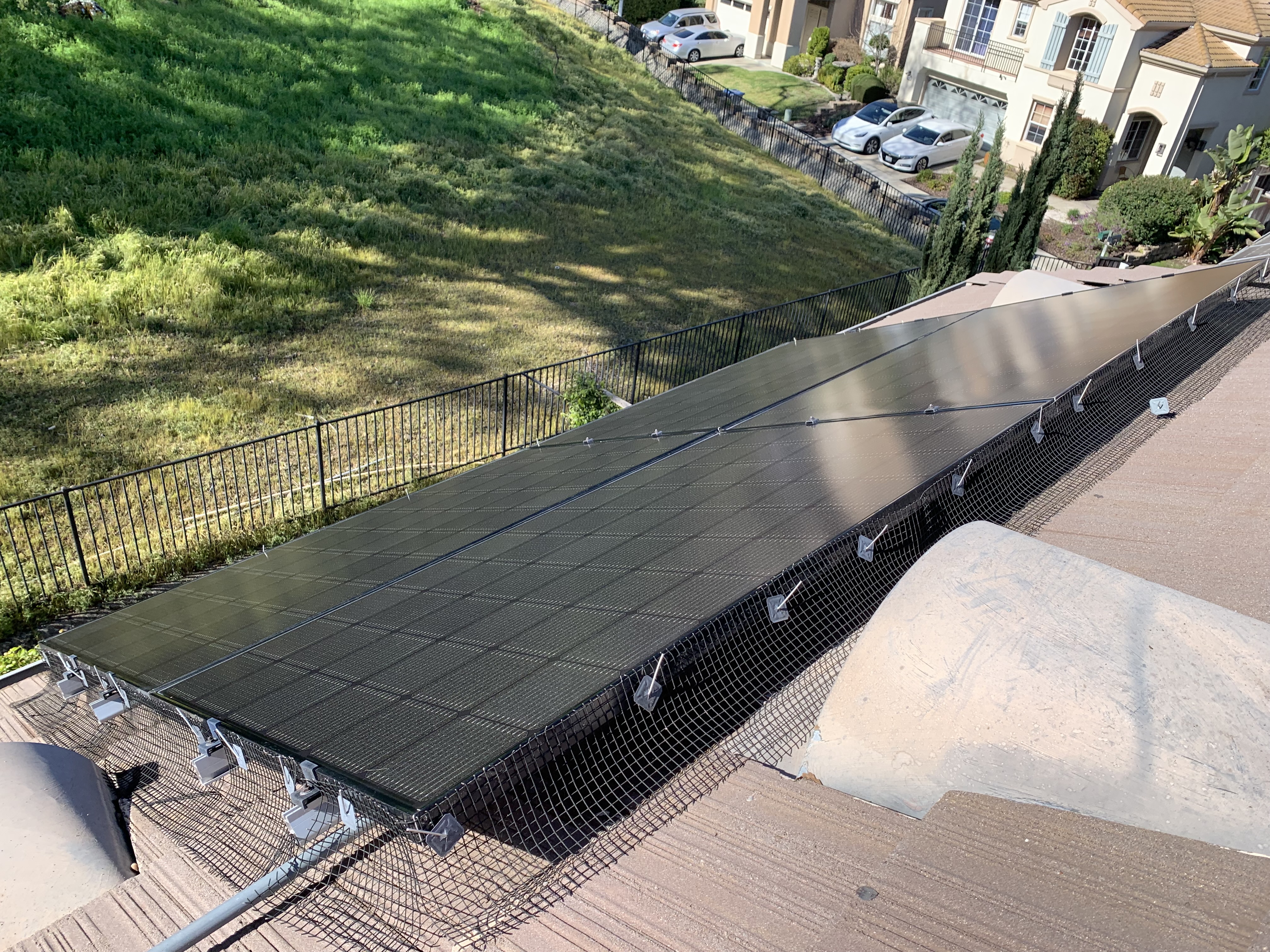 After — San Jose solar panels clean after deionized wash