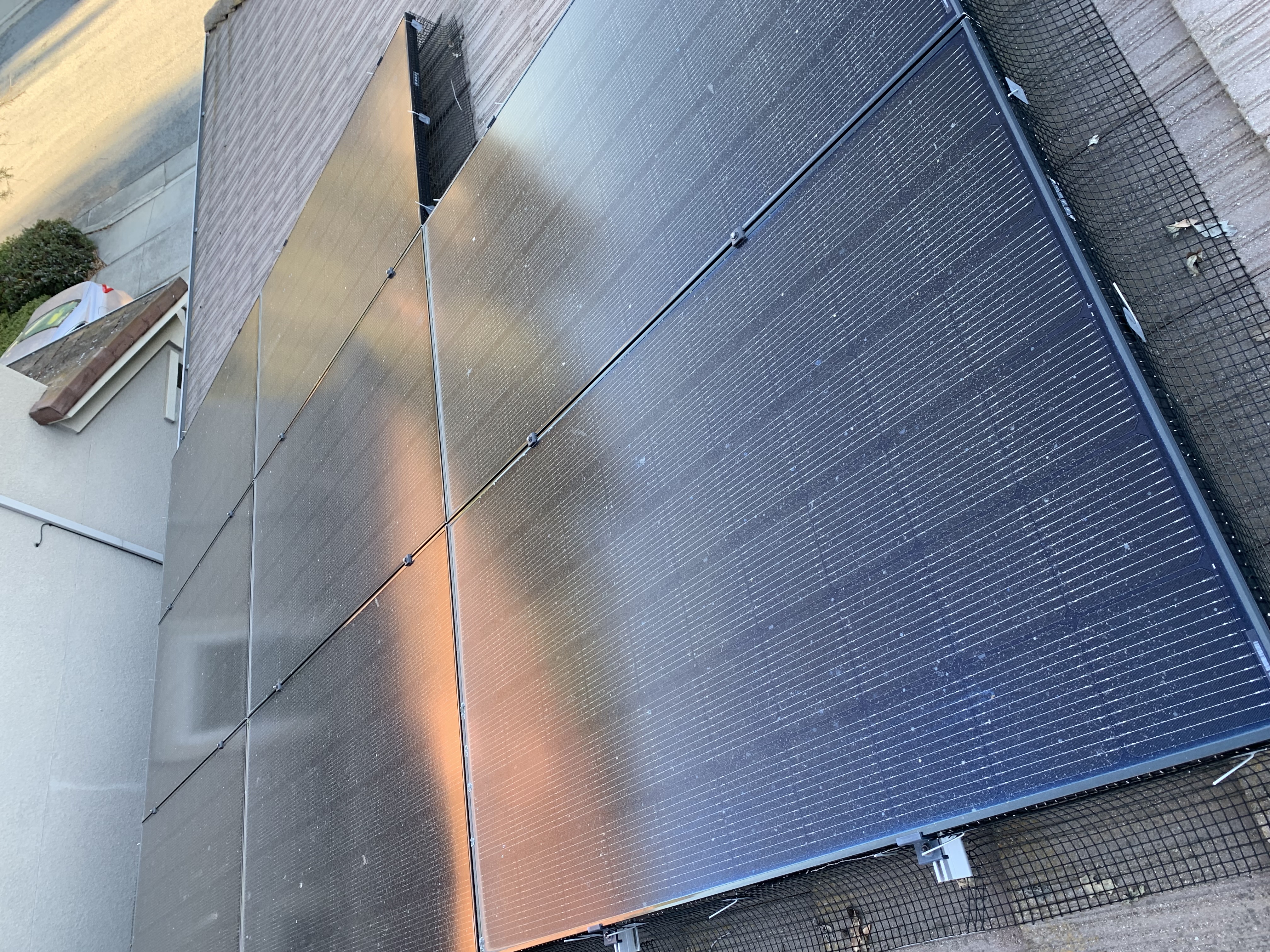 Before — San Jose solar panels with dust and pollen before cleaning