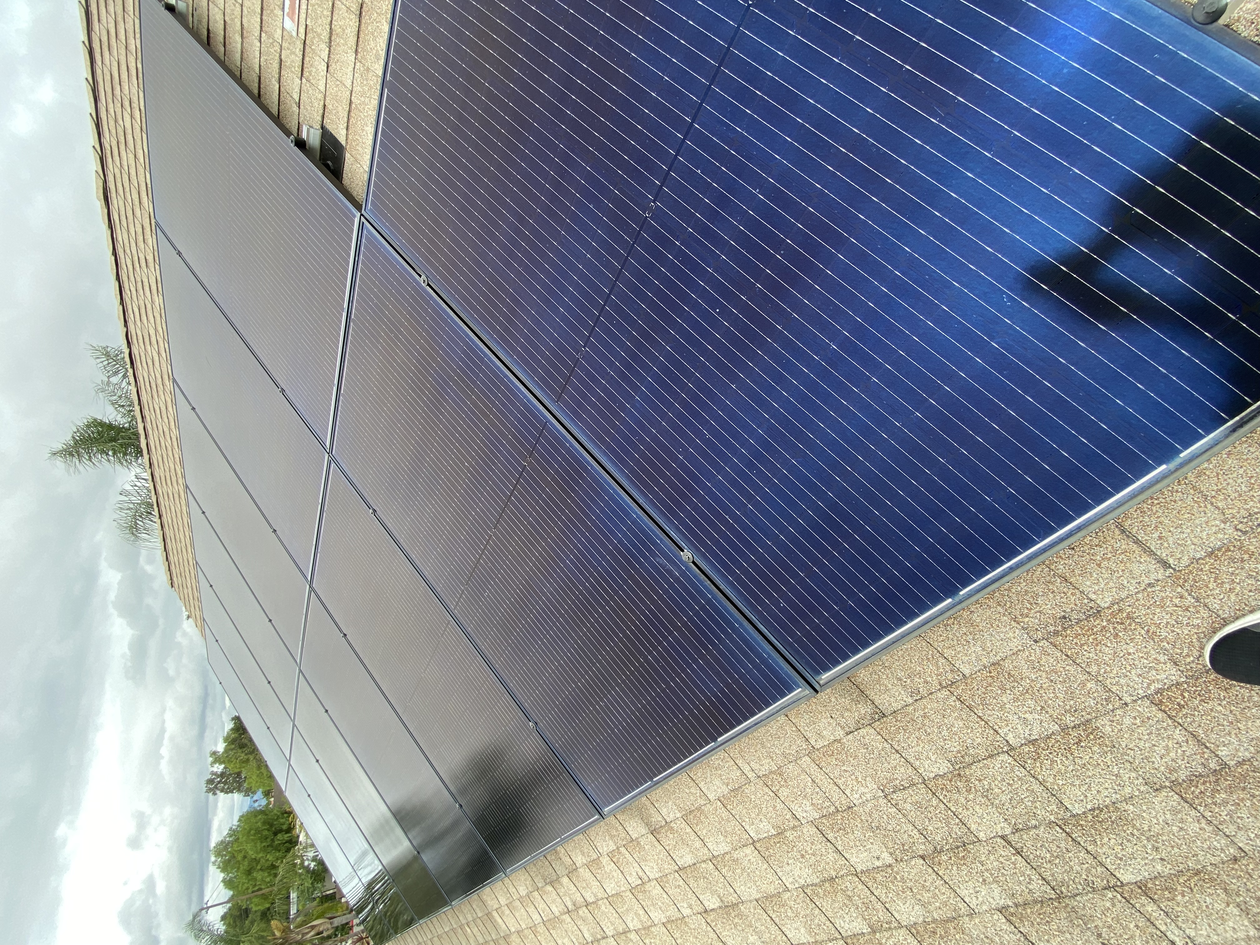 After — San Jose solar panel glass clear, no residue after cleaning