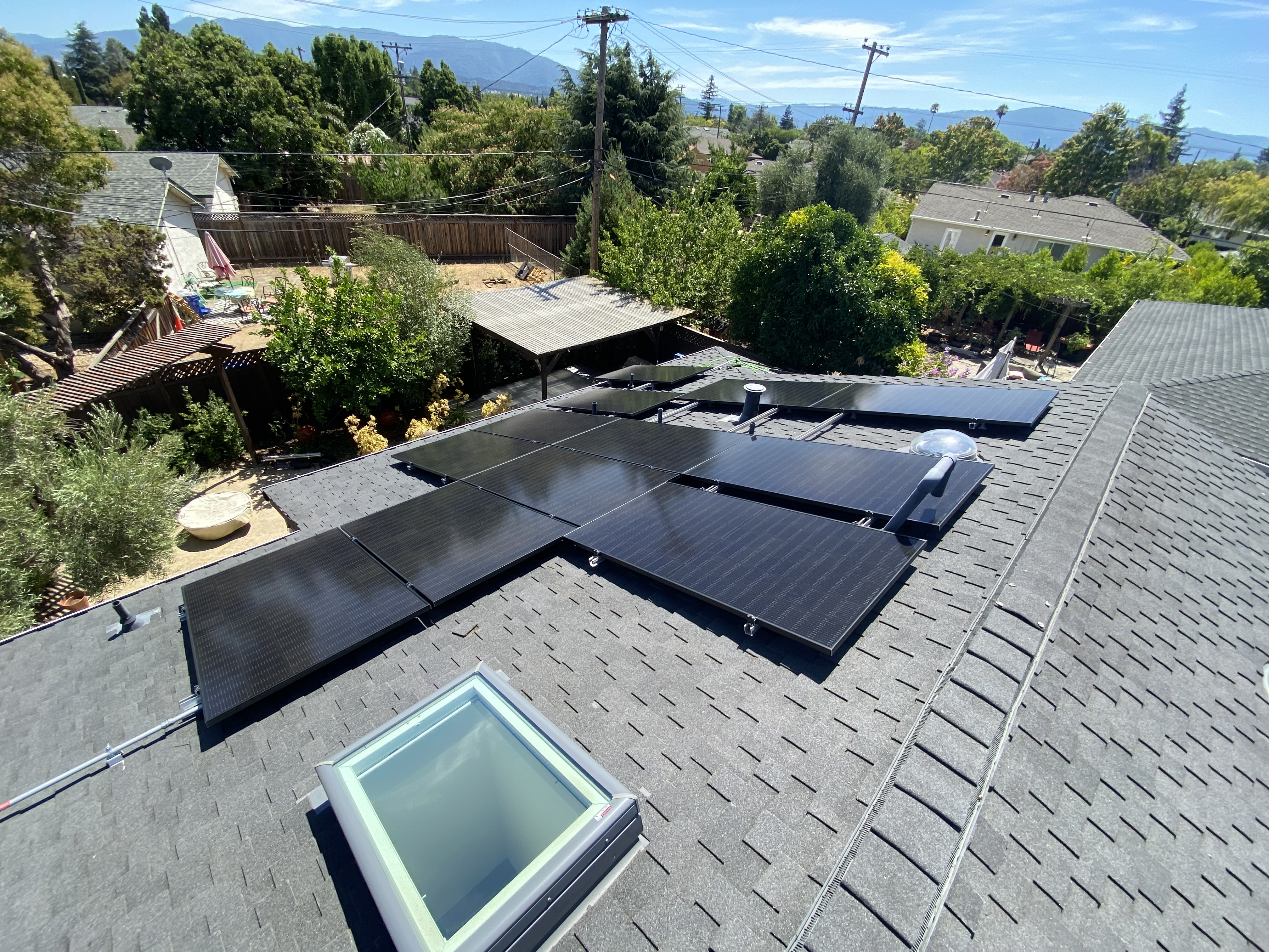 After — San Jose solar panels clean, no mineral spots, uniform surface