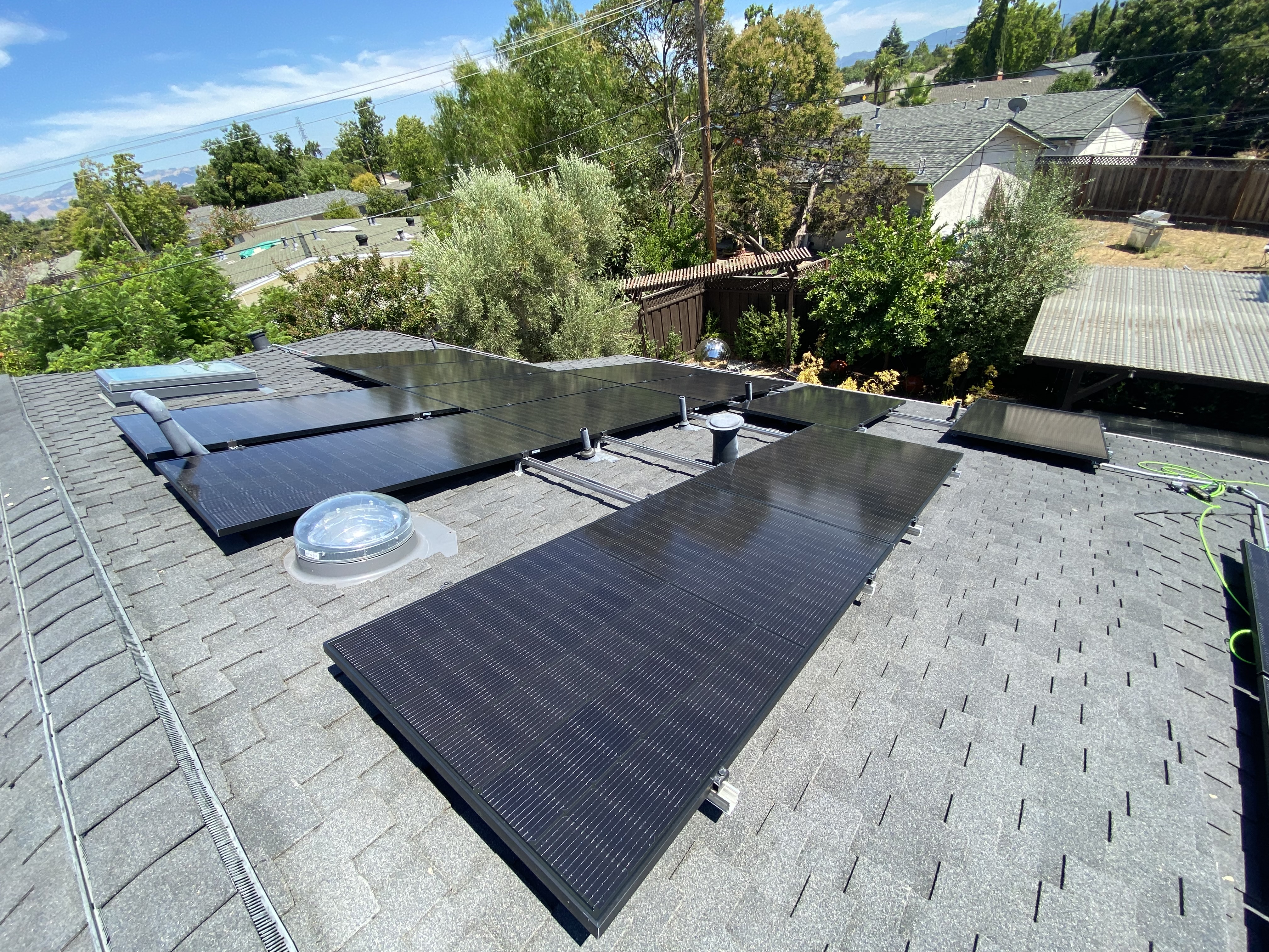 After — San Jose solar panel cleaning complete, full array clean