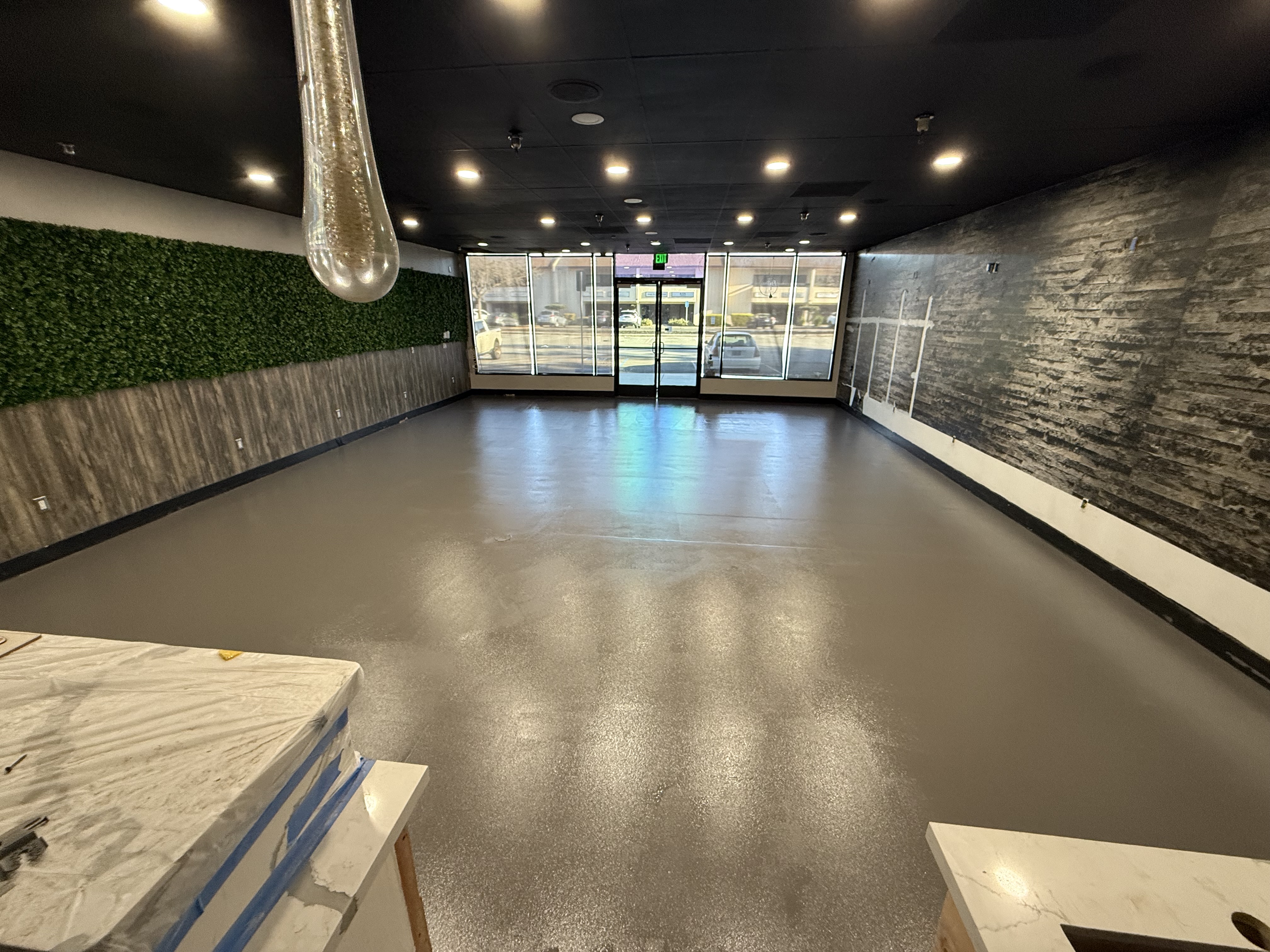 After — San Jose garage floor with solid color epoxy coating complete