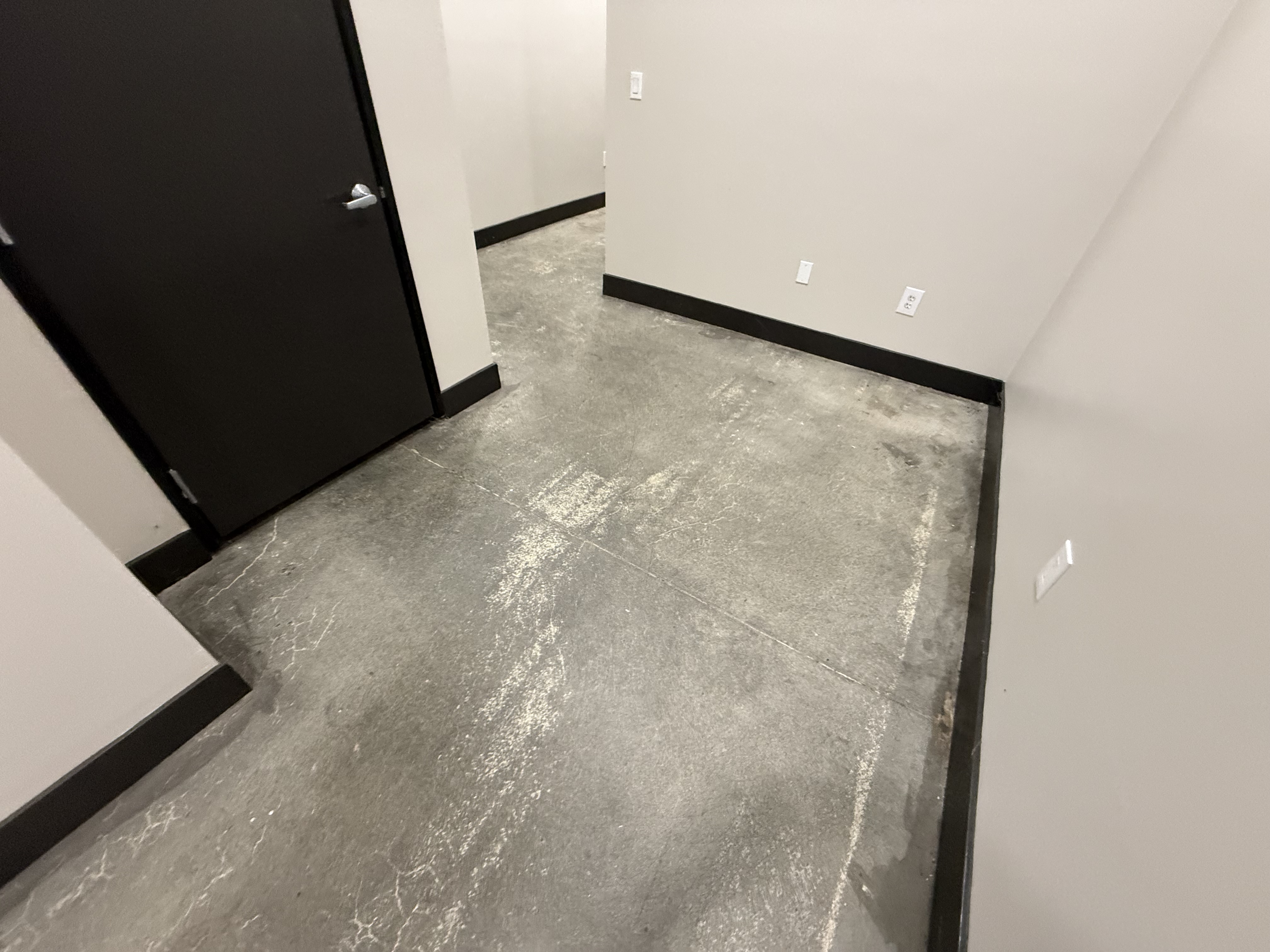 Before — San Jose concrete slab before solid color epoxy application