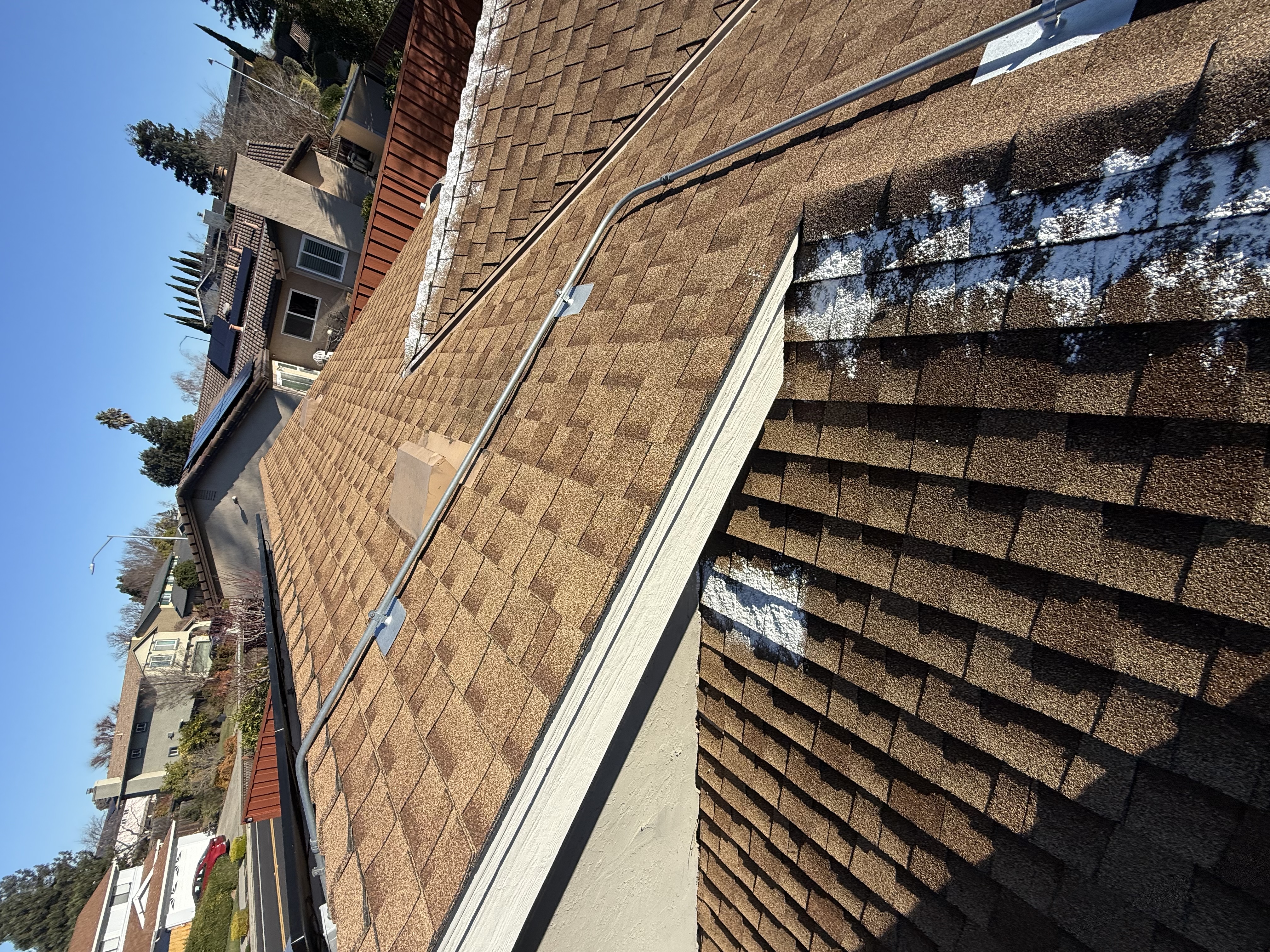 After — San Ramon shingle roof clean overview after treatment