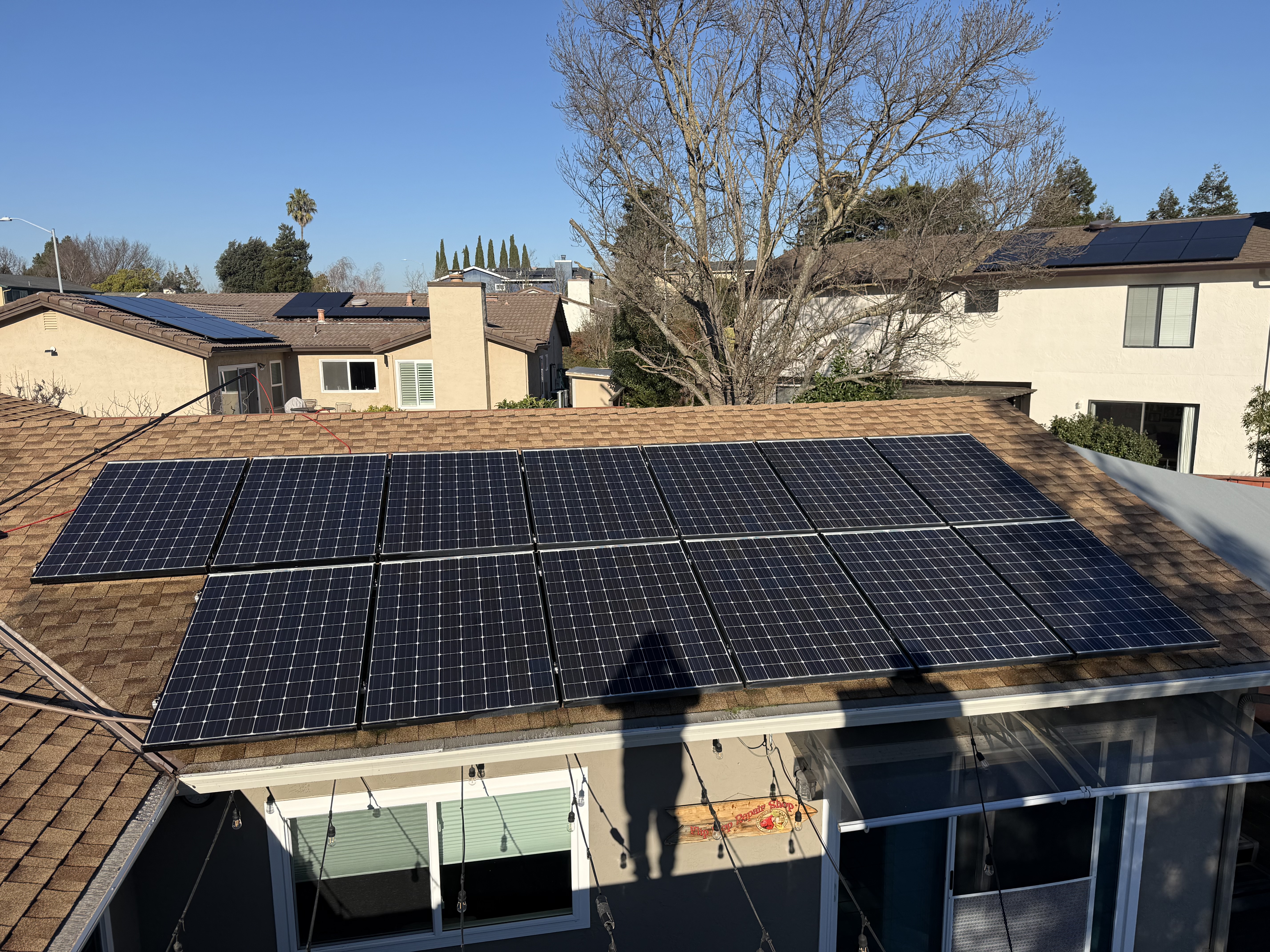 After — San Ramon solar panels cleaned, uniform reflectivity