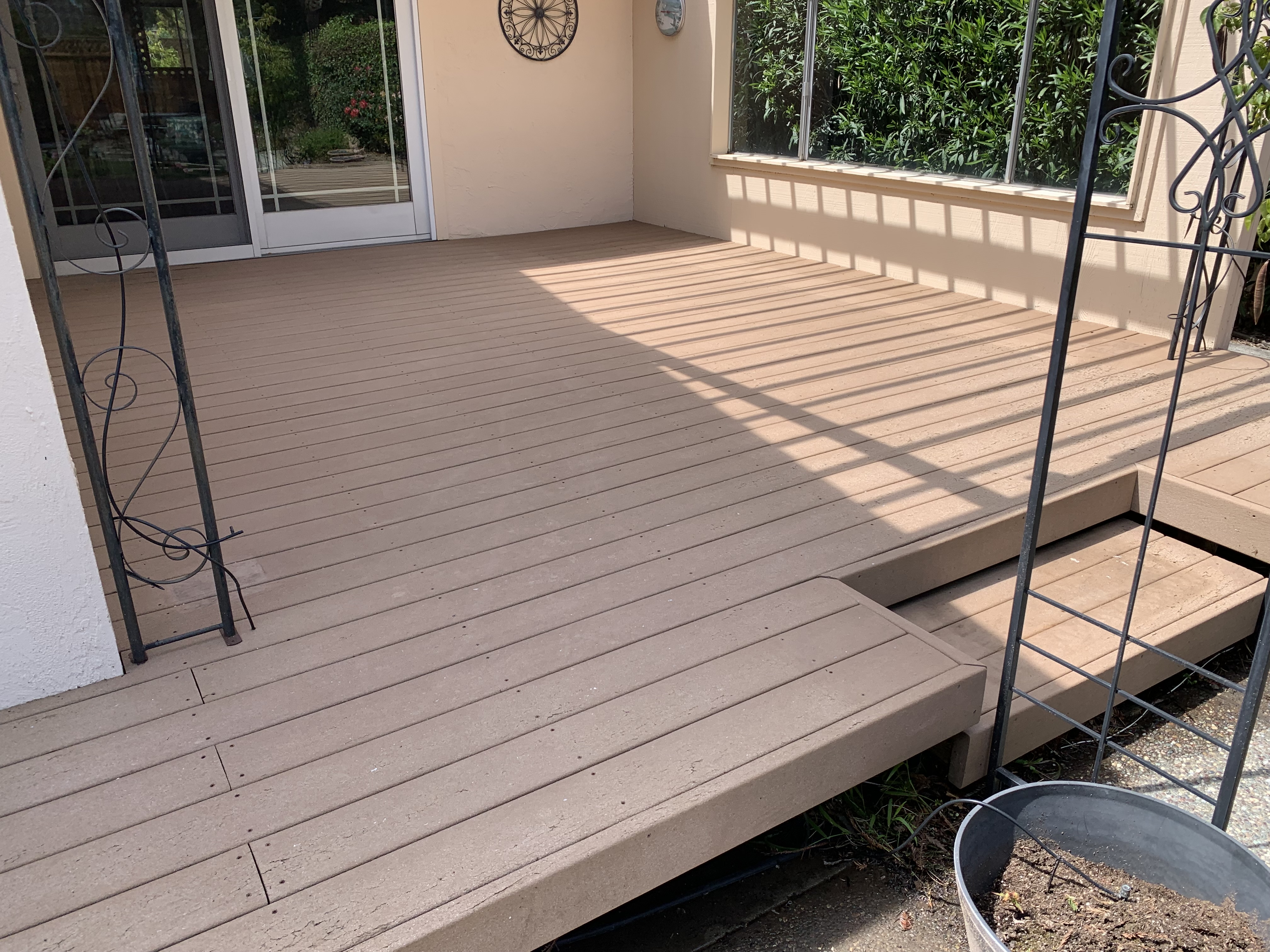 After — Sunnyvale composite deck cleaned, staining removed
