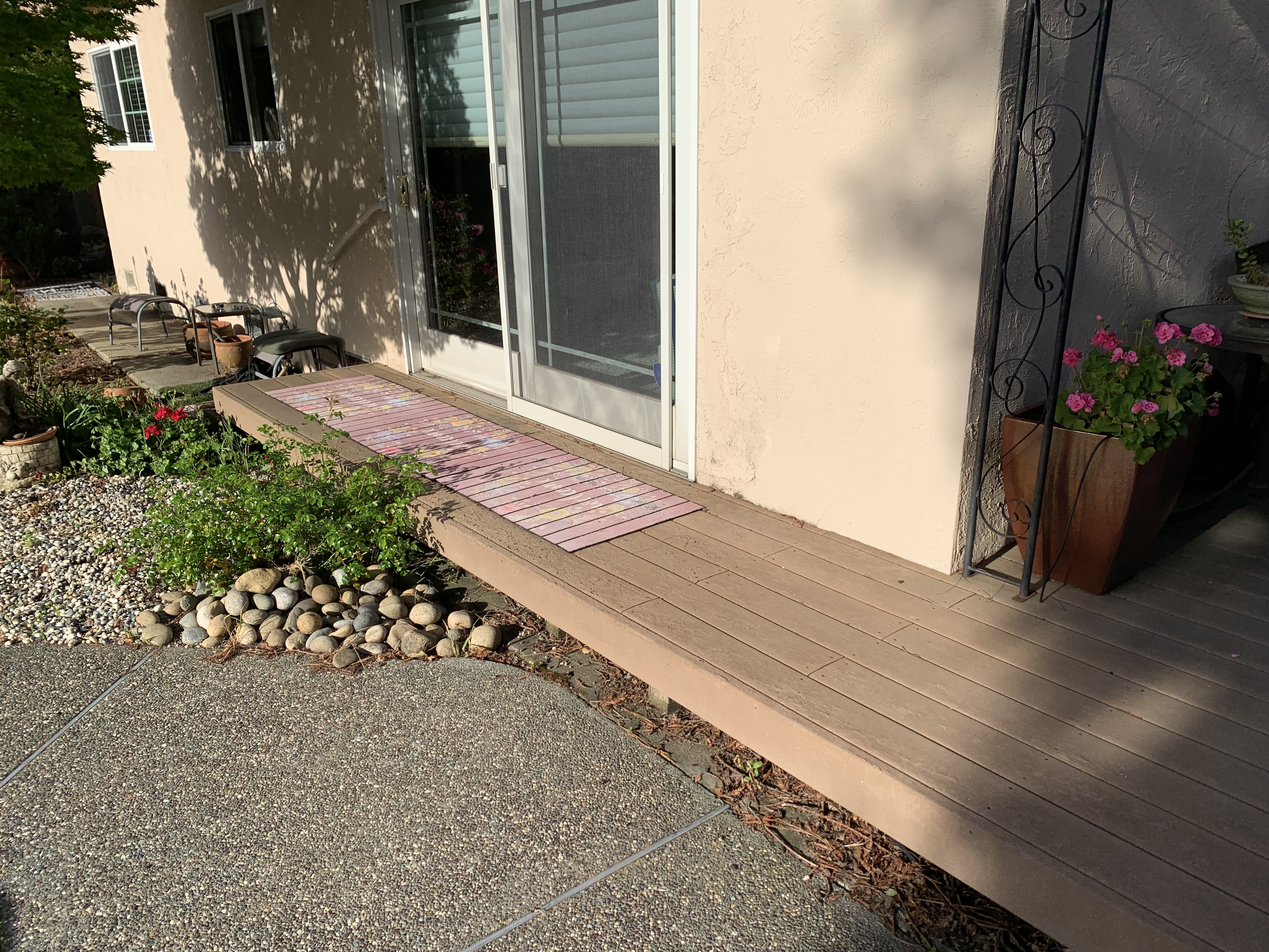 Before — Sunnyvale deck surface with heavy organic buildup
