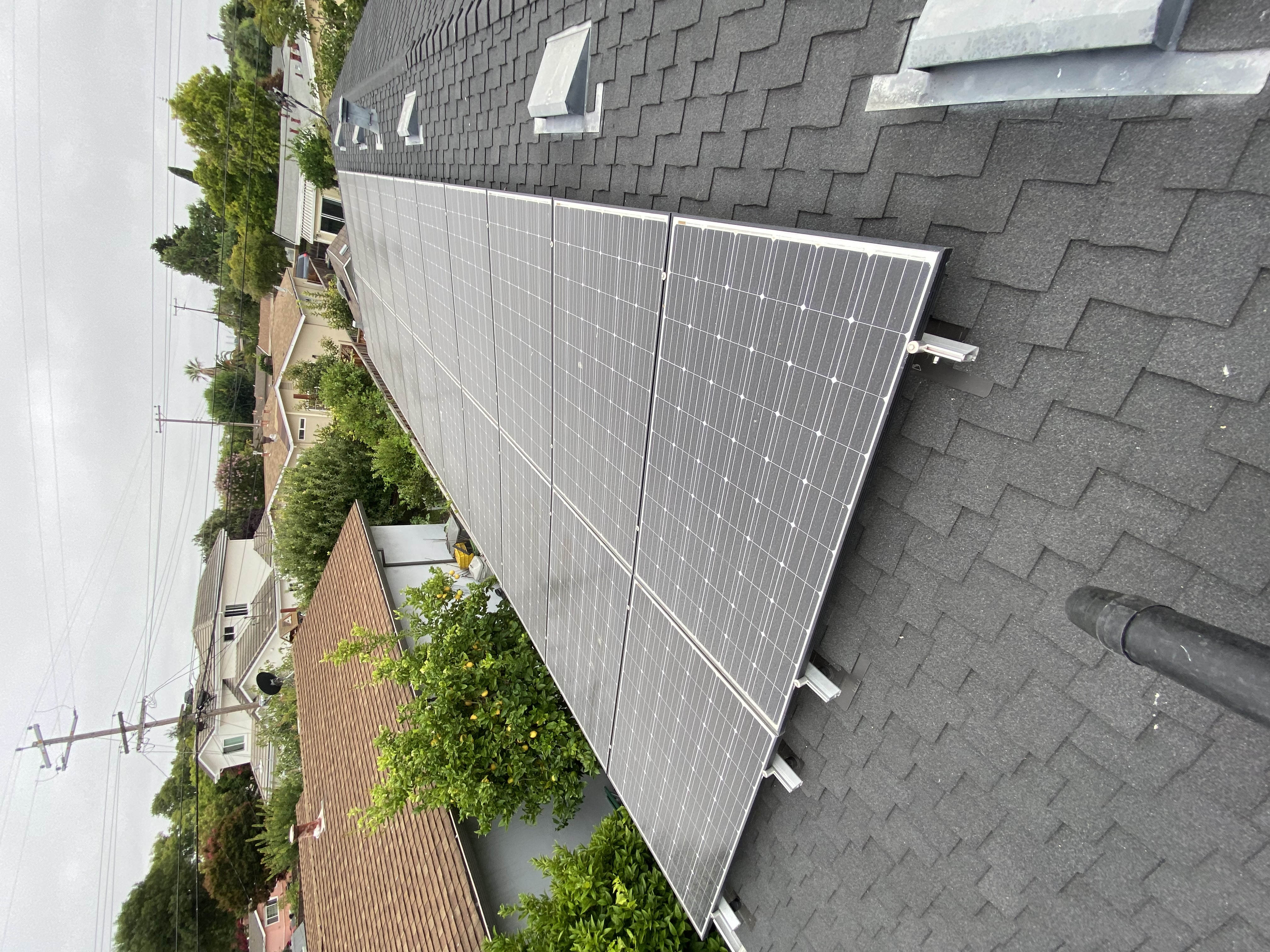 After — Sunnyvale solar panels cleaned, glass clear and spot-free