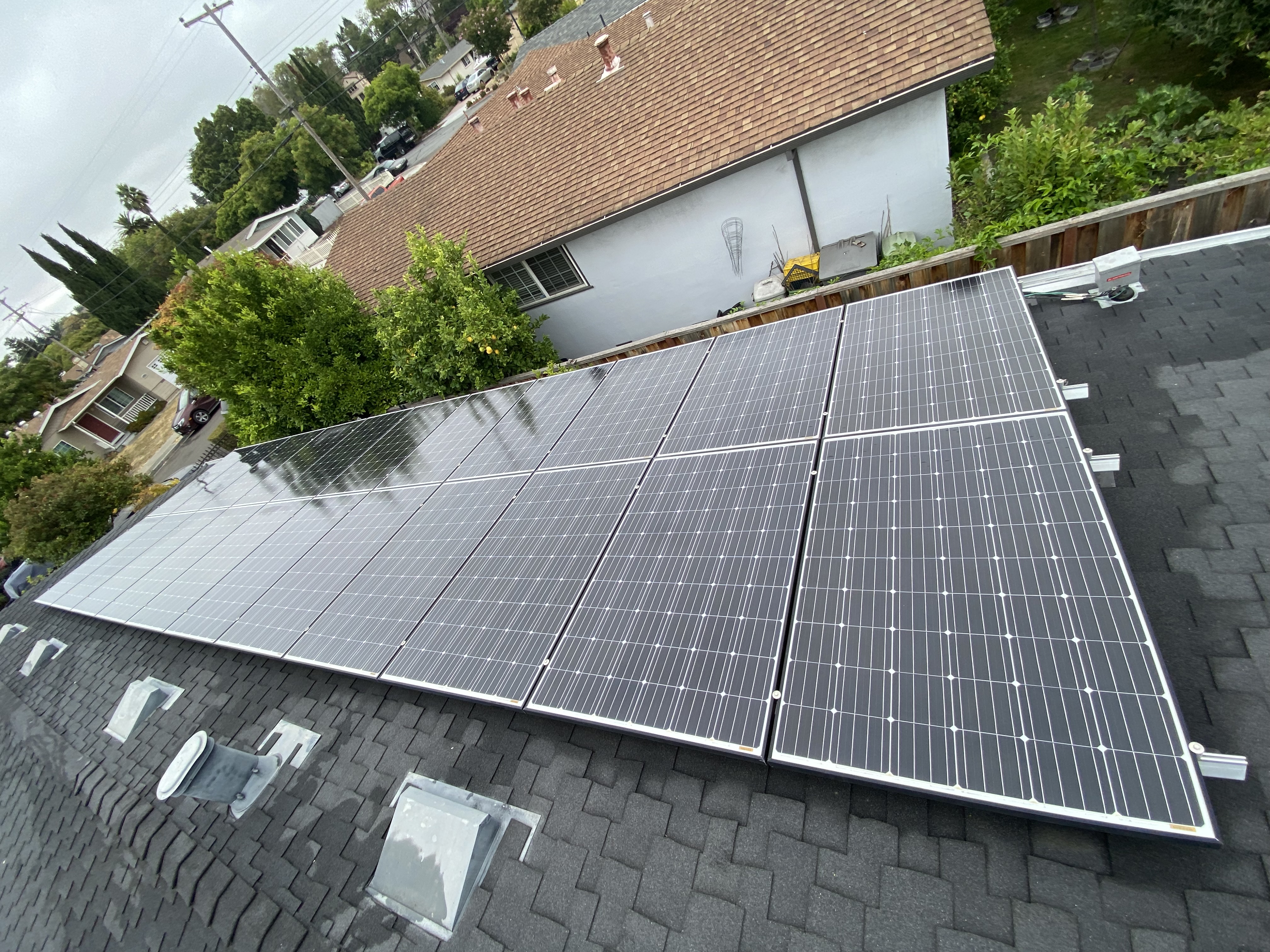 After — Sunnyvale solar panels with bird dropping stains fully removed