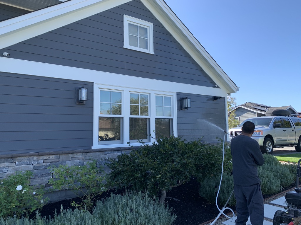 House softwashing service in Los Altos Hills CA — low pressure exterior house washing by Bull Run Exterior Wash LLC